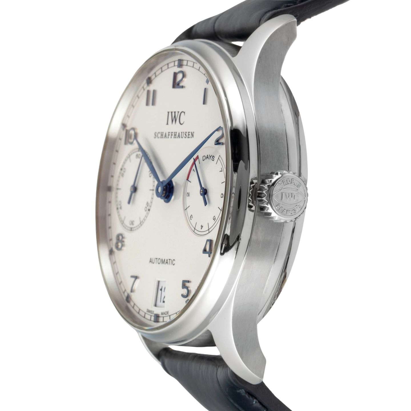 IWC Portuguese Automatic IW500107 (2006) - Zilver wijzerplaat 42mm Staal (6/8)