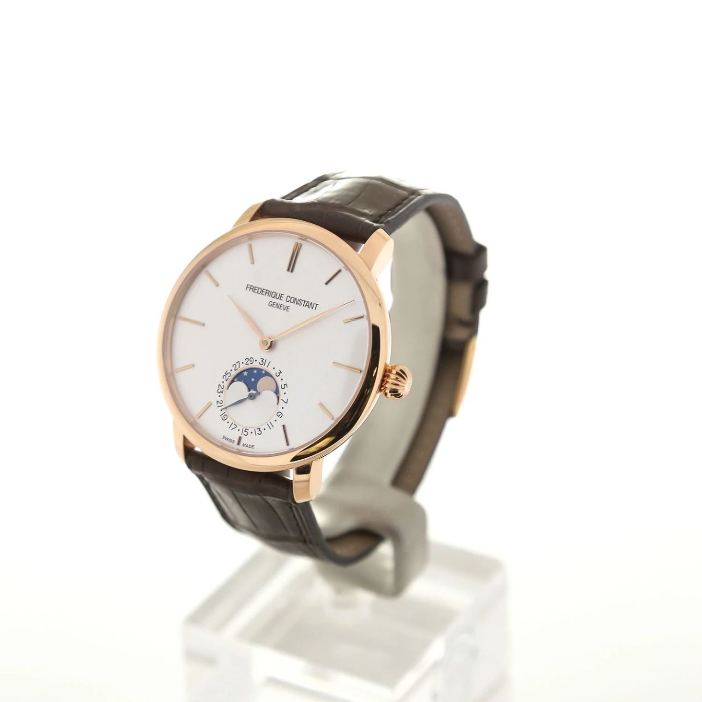 Frederique Constant Manufacture Slimline Moonphase FC-705V4S4 (2024) - Silver dial 42 mm Steel case (3/4)