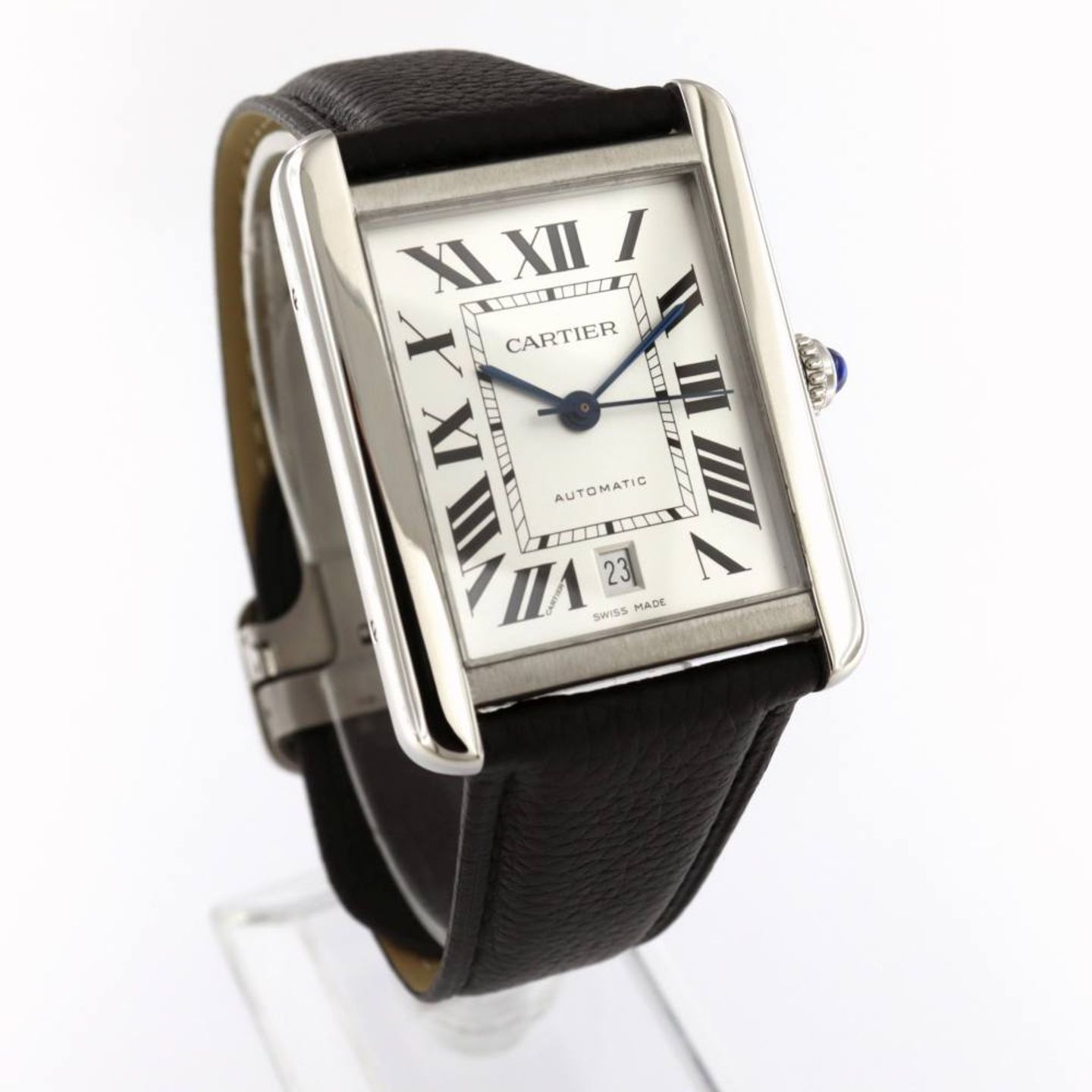 Cartier Tank Solo WSTA0029 (2019) - Zilver wijzerplaat 31mm Staal (1/7)