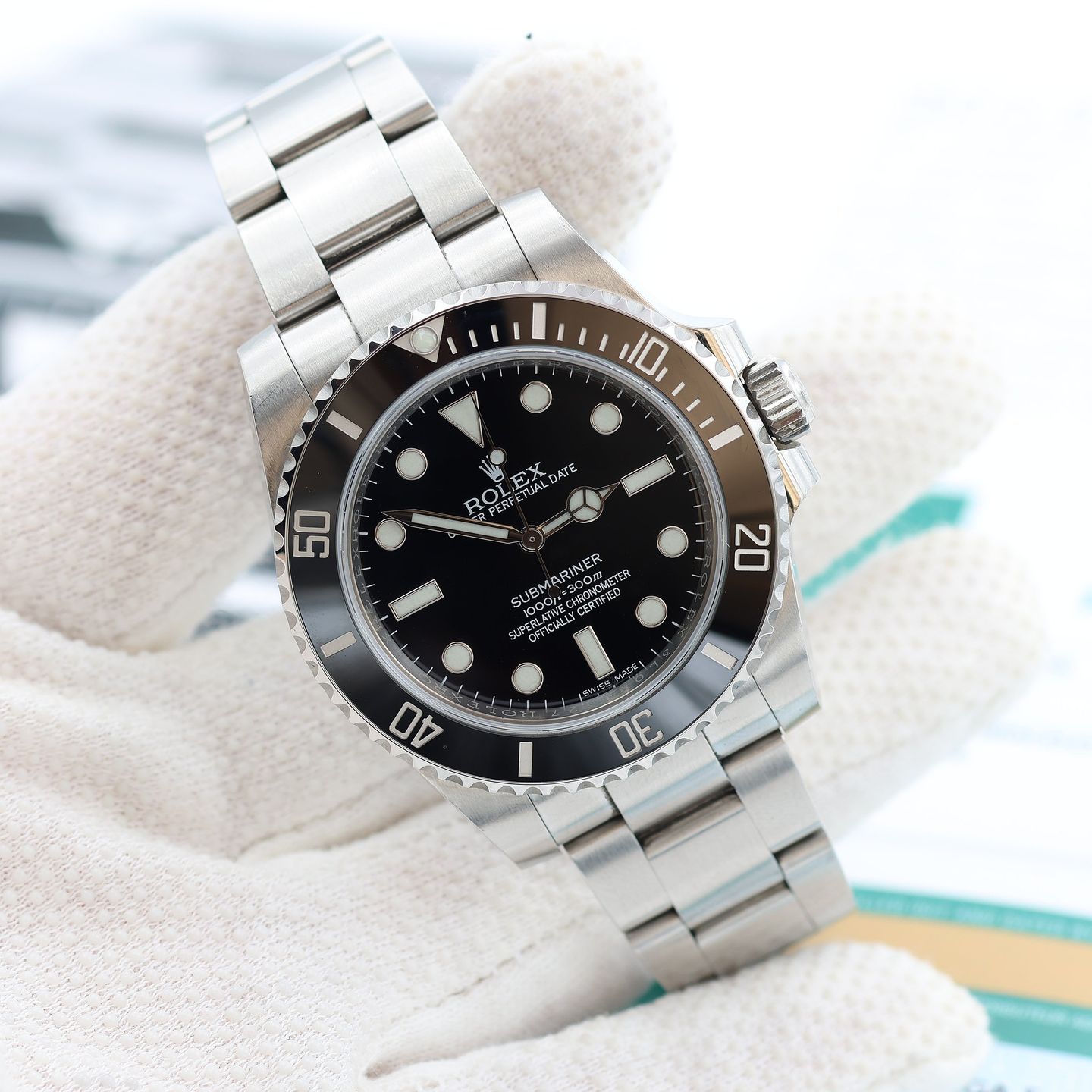 Rolex Submariner No Date 114060 (Onbekend (willekeurig serienummer)) - Zwart wijzerplaat 40mm Staal (3/8)