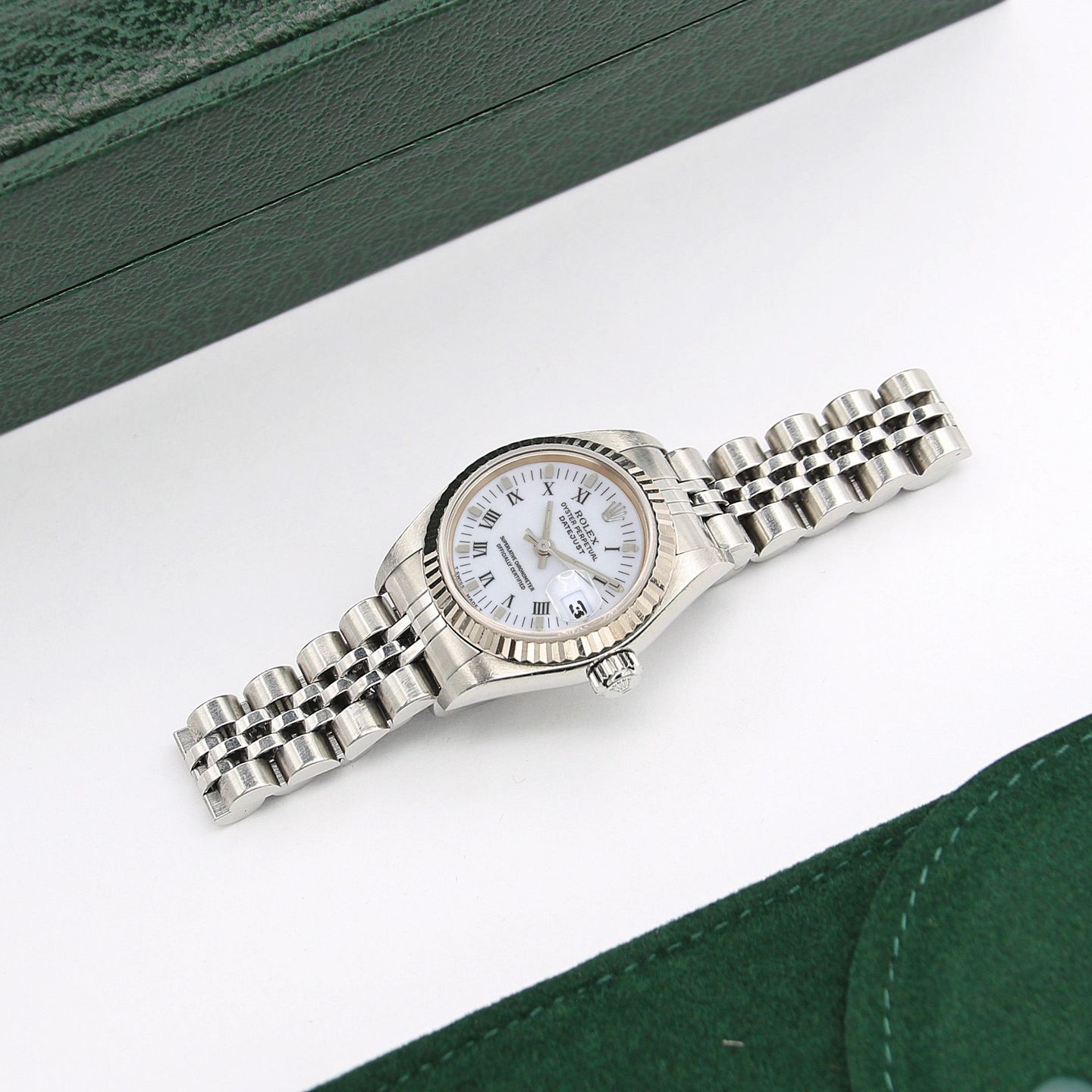 Rolex Lady-Datejust 69174 (Unknown (random serial)) - White dial 26 mm Steel case (4/8)