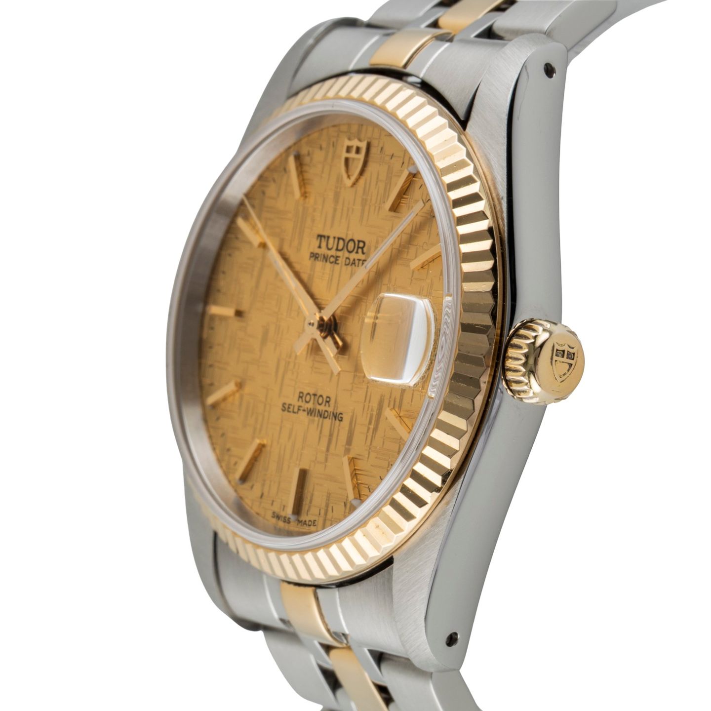 Tudor Prince Date 74033 (Onbekend (willekeurig serienummer)) - Champagne wijzerplaat 34mm Goud/Staal (6/8)