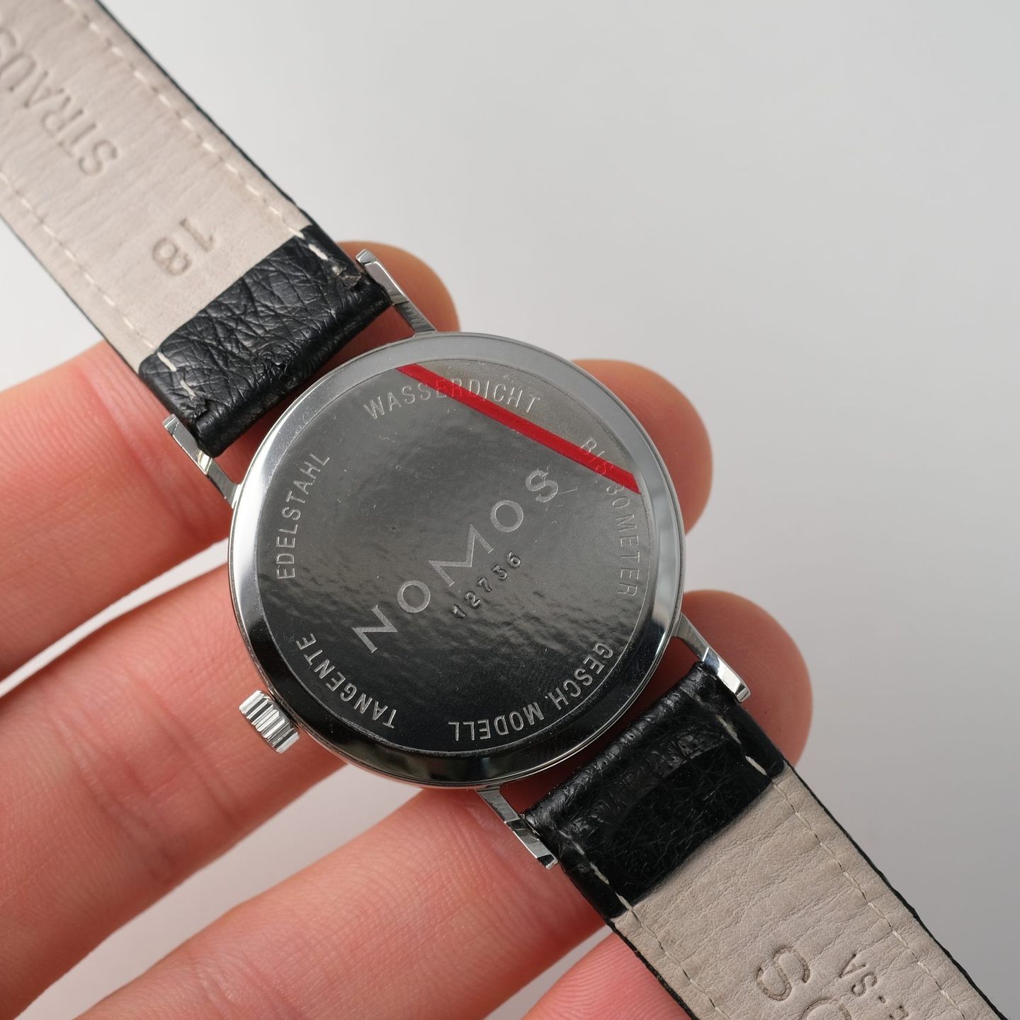 NOMOS Tangente 101 (2001) - Zilver wijzerplaat 35mm Staal (8/8)