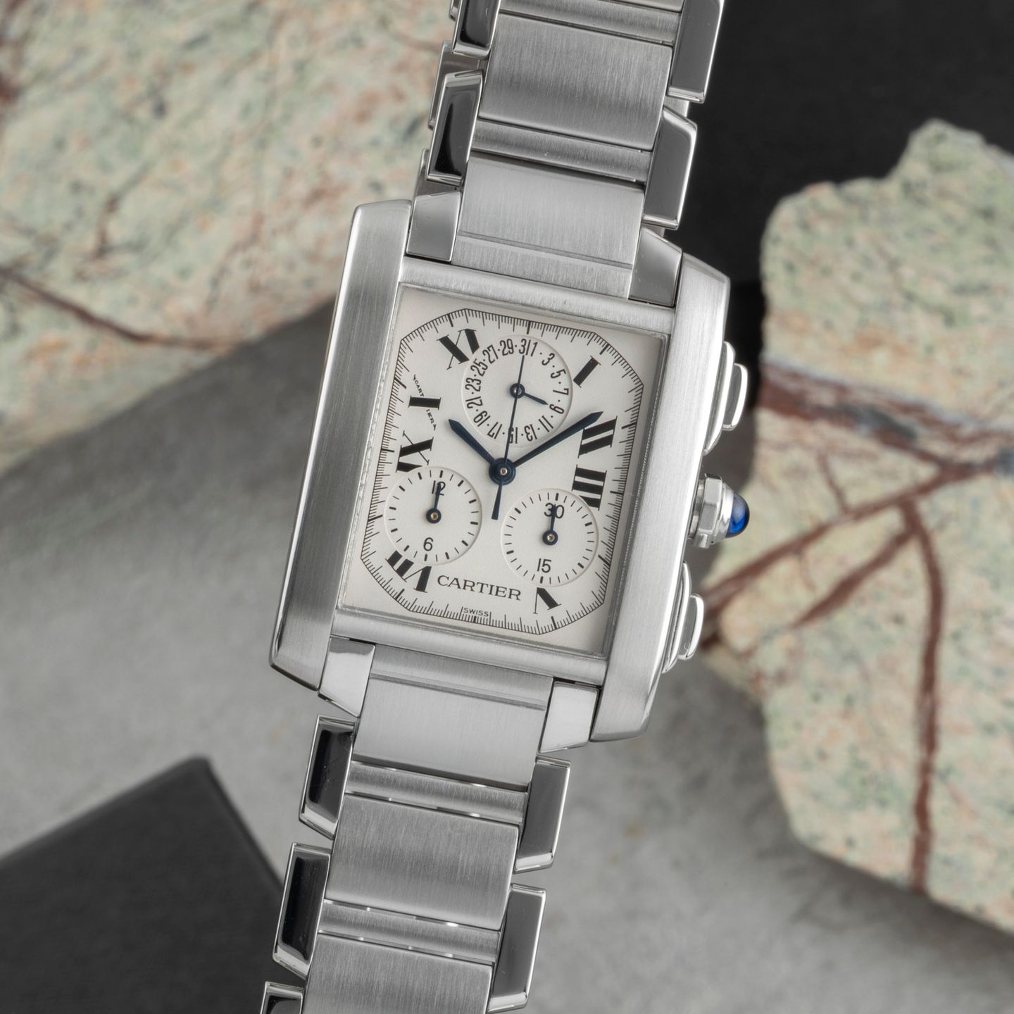 Cartier Tank Française W51001Q3 (1999) - Wit wijzerplaat 28mm Staal (3/8)