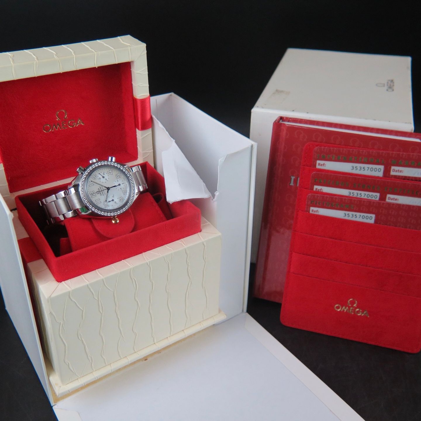 Omega Speedmaster Ladies Chronograph 3535.70.00 (2007) - Wit wijzerplaat 36mm Staal (4/4)