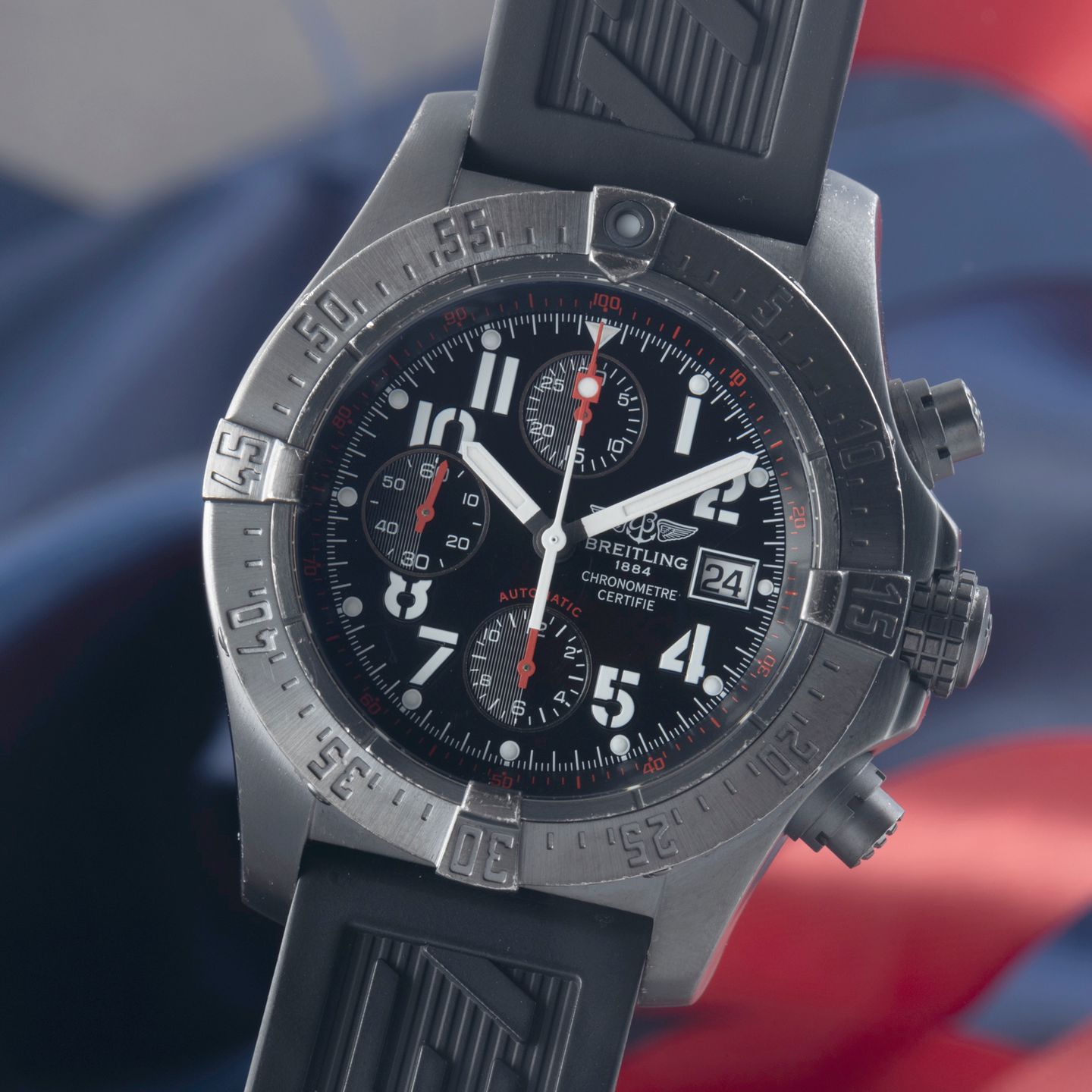 Breitling Avenger M13380 FT (Unknown (random serial)) - Black dial 45 mm Steel case (3/8)