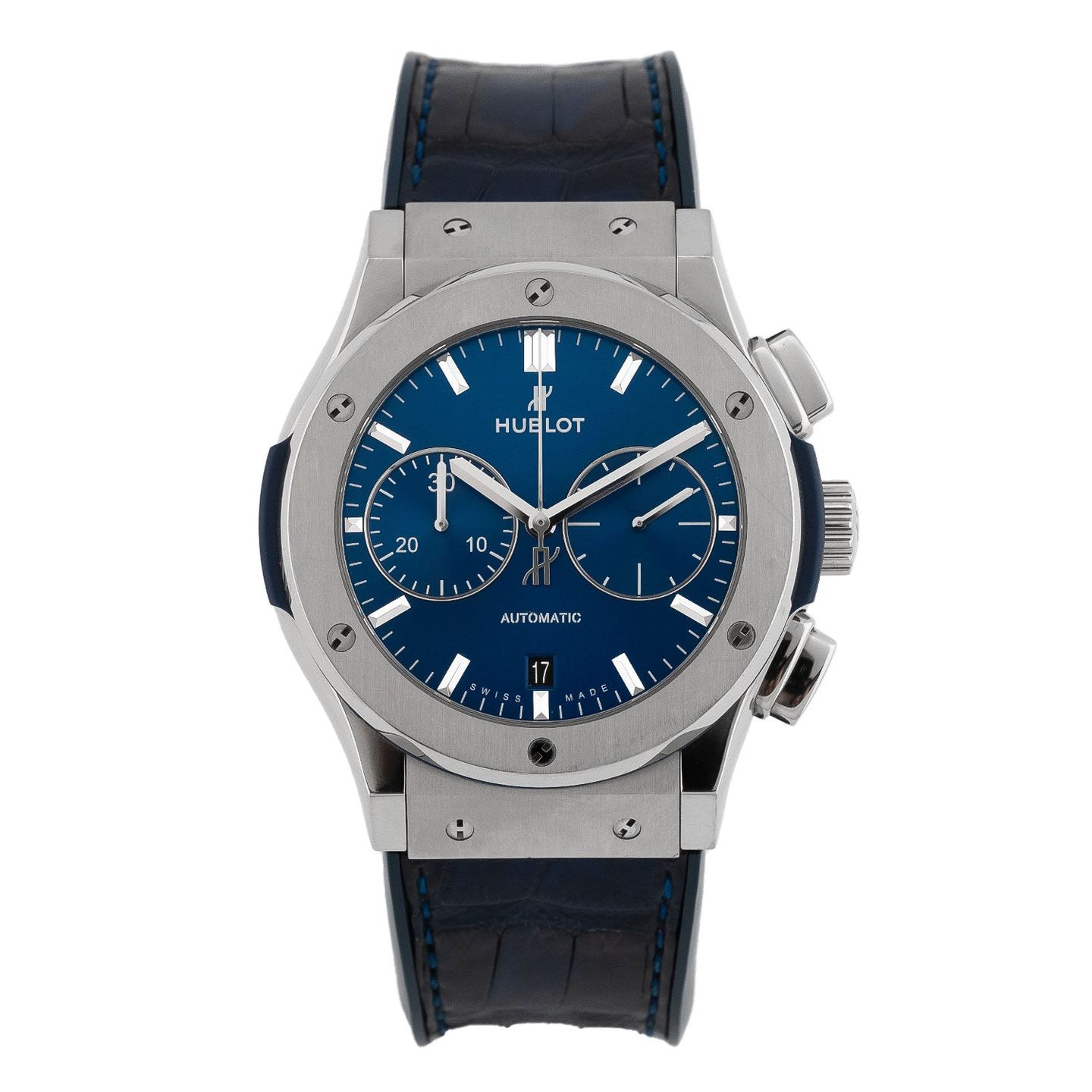 Hublot Classic Fusion Blue 521.NX.7170.RX (2018) - Blauw wijzerplaat 45mm Titanium (1/6)