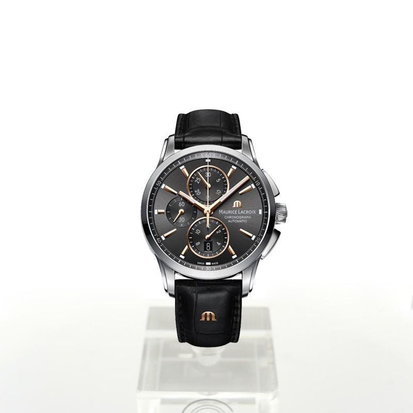 Maurice Lacroix Pontos Chronographe PT6388-SS001-331-1 (2024) - Grijs wijzerplaat 43mm Staal (2/2)