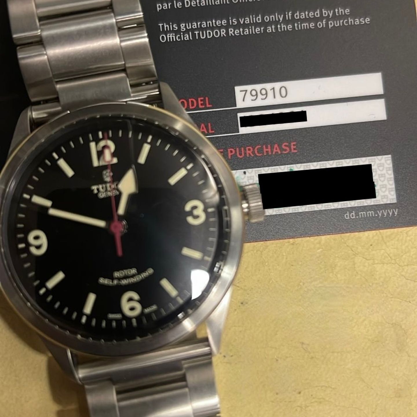 Tudor Heritage Ranger 79910 (2024) - Zwart wijzerplaat 41mm Staal (1/1)