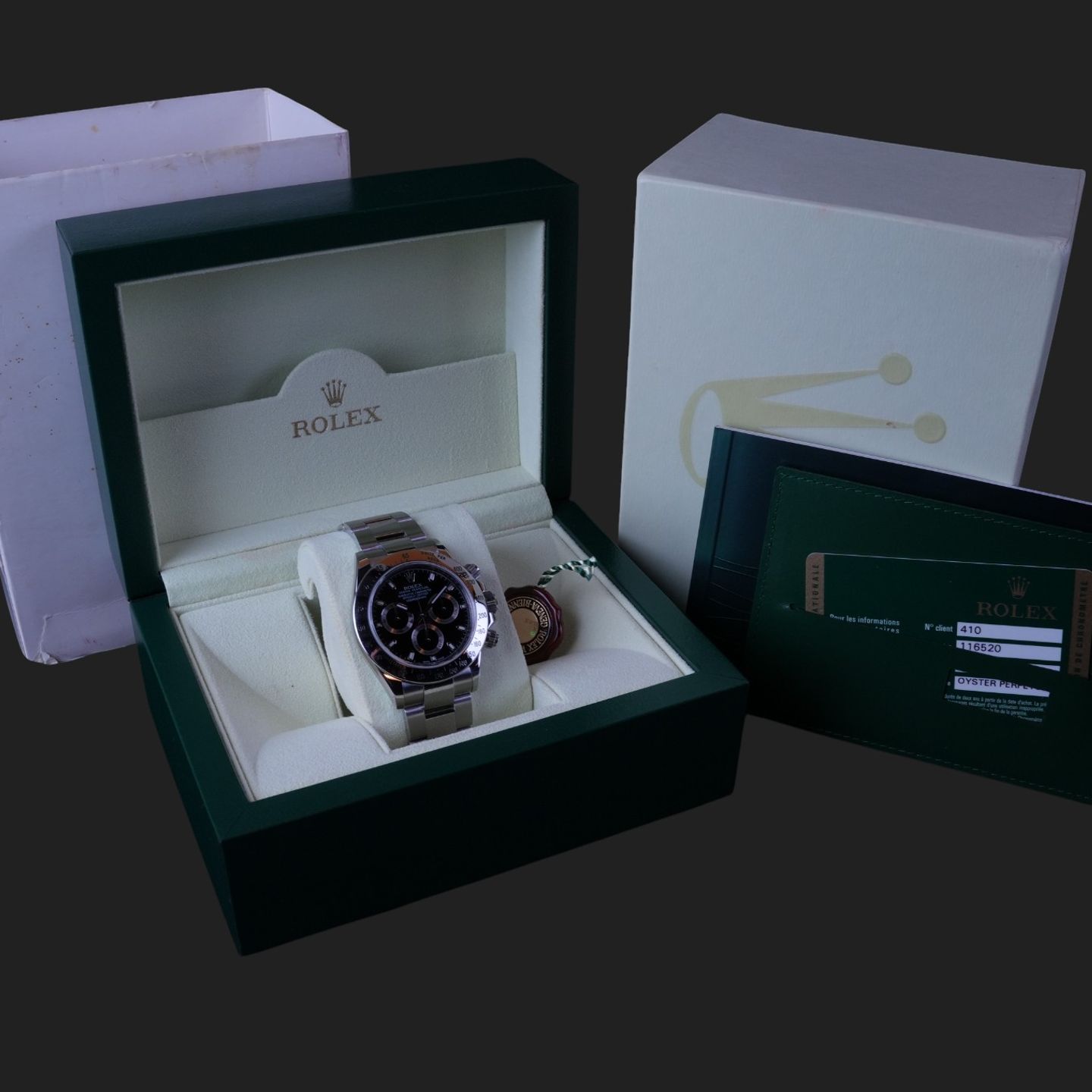 Rolex Daytona 116520 (2010) - Zwart wijzerplaat 40mm Staal (8/8)