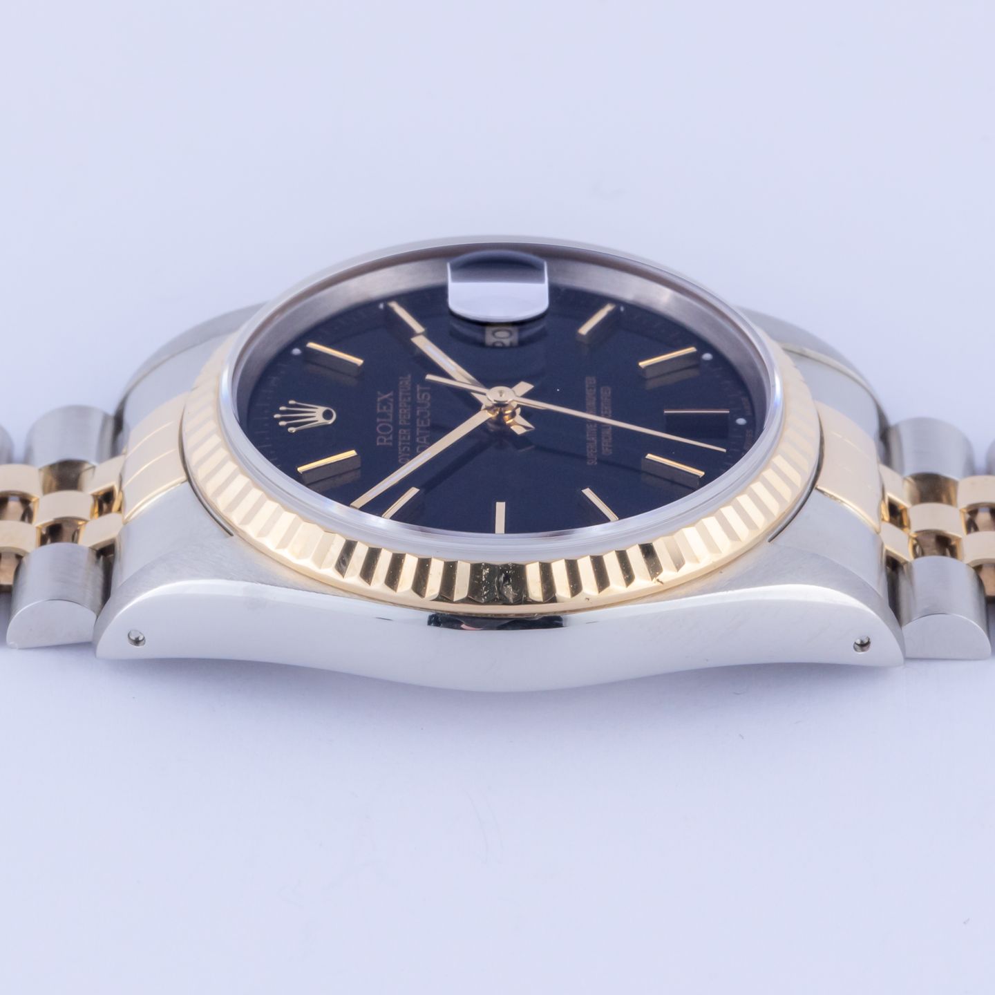 Rolex Datejust 36 16233 (1990) - Black dial 36 mm Gold/Steel case (5/8)