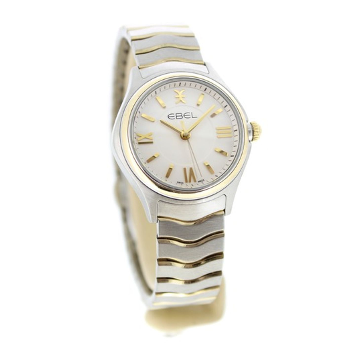 Ebel Wave 1216375 (Unknown (random serial)) - White dial 30 mm Gold/Steel case (7/7)