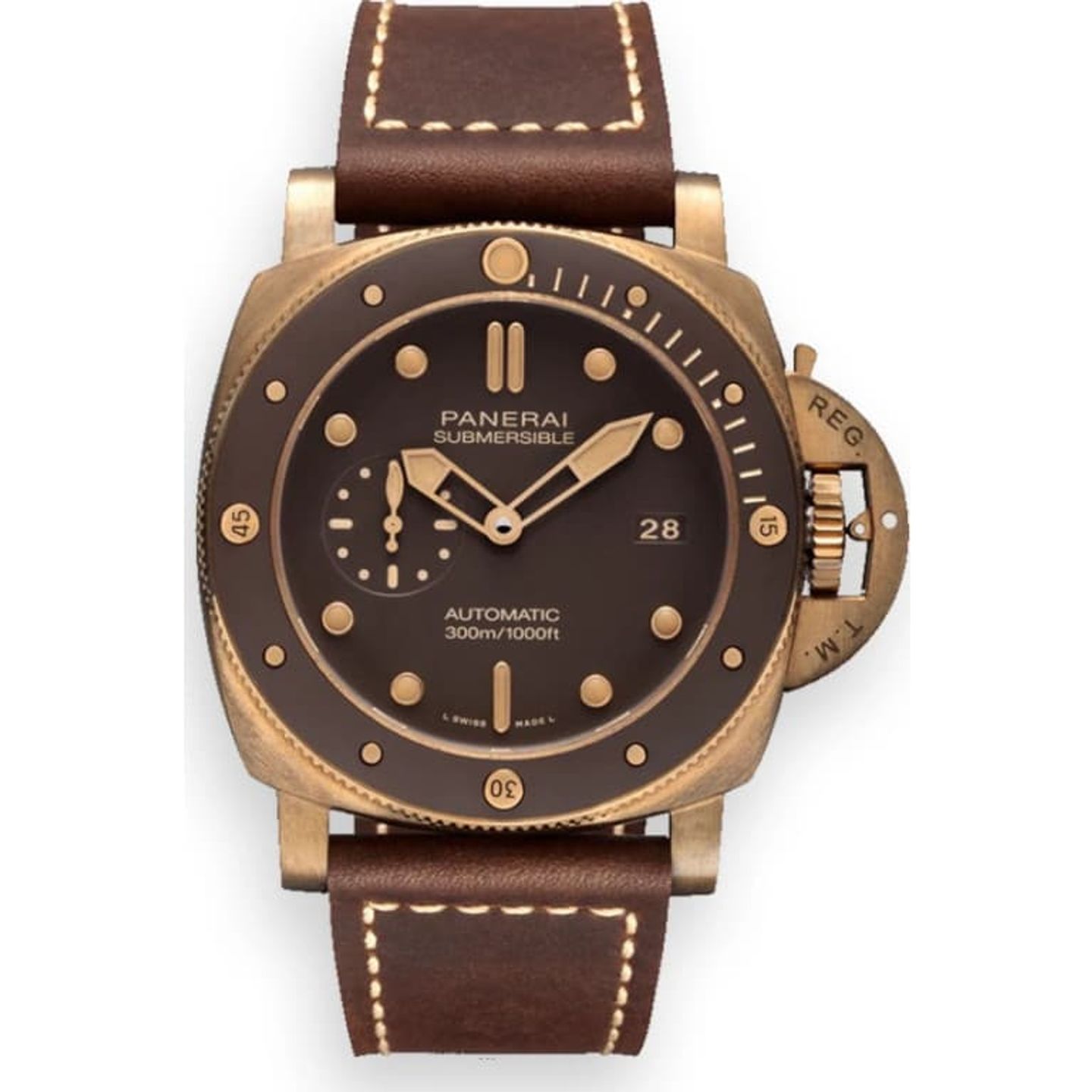 Panerai Luminor Submersible PAM00968 (2025) - Brown dial 47 mm Bronze case (1/1)