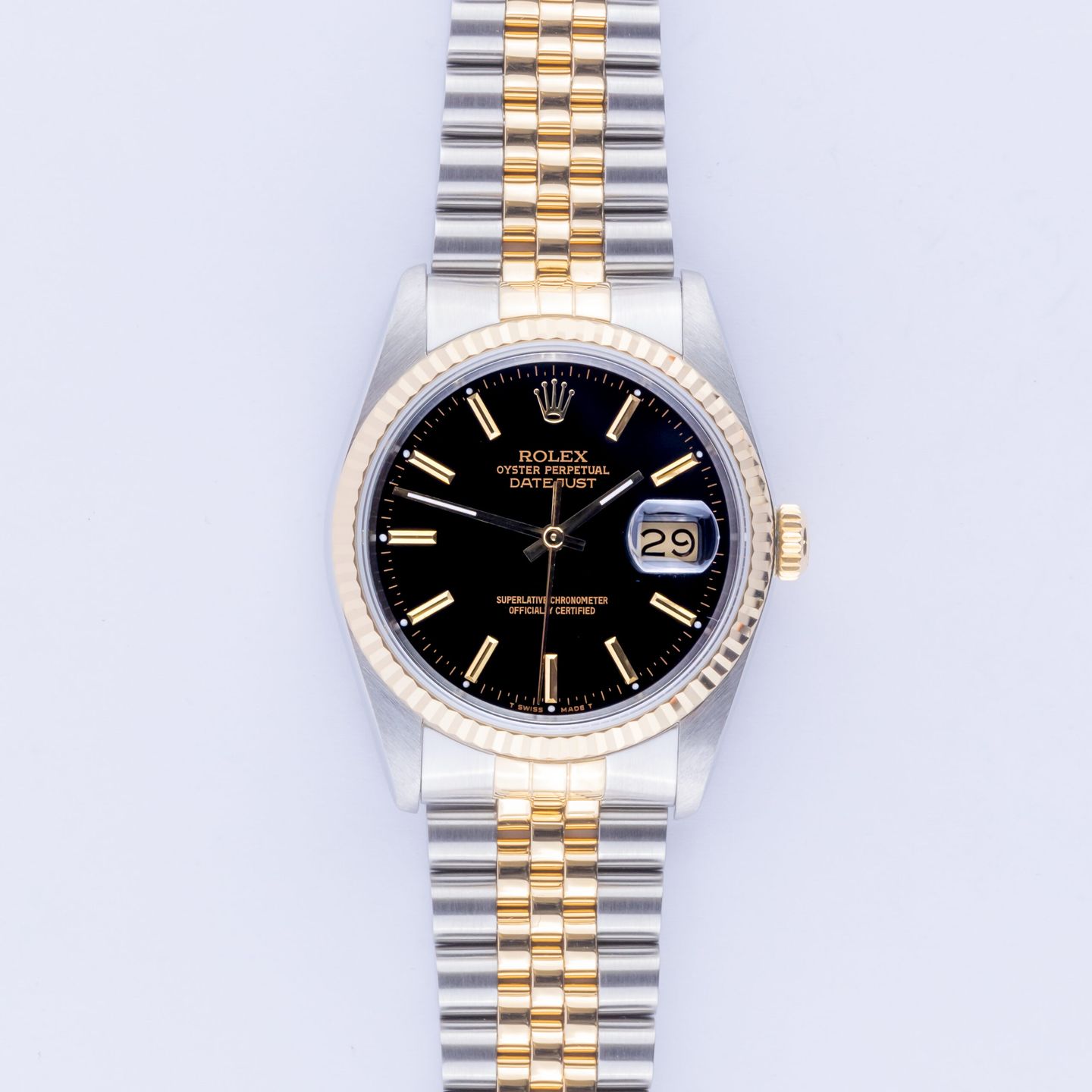Rolex Datejust 36 16233 (1990) - 36 mm Gold/Steel case (3/8)