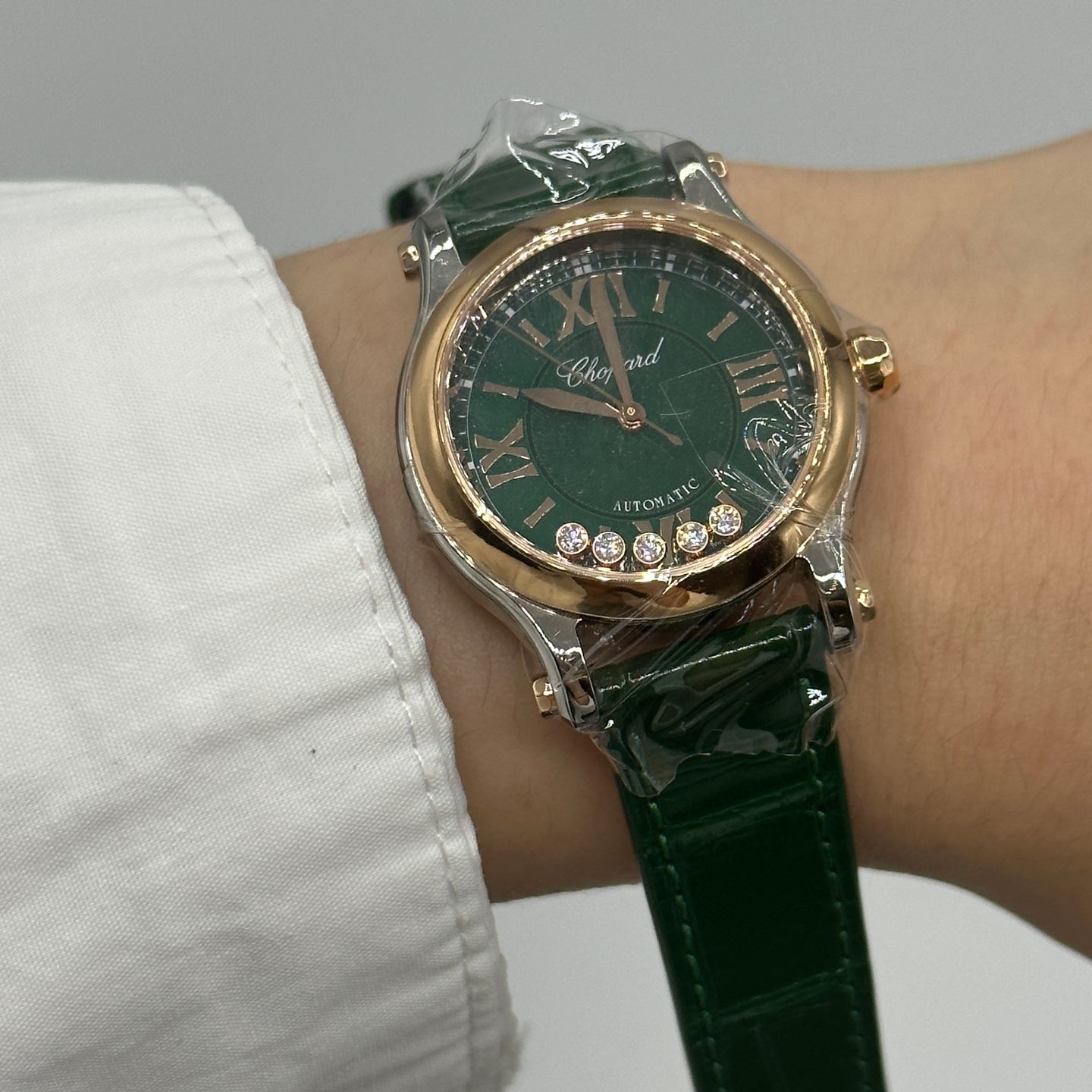 Chopard Happy Sport 278573-6032 (2024) - Green dial 30 mm Gold/Steel case (1/5)