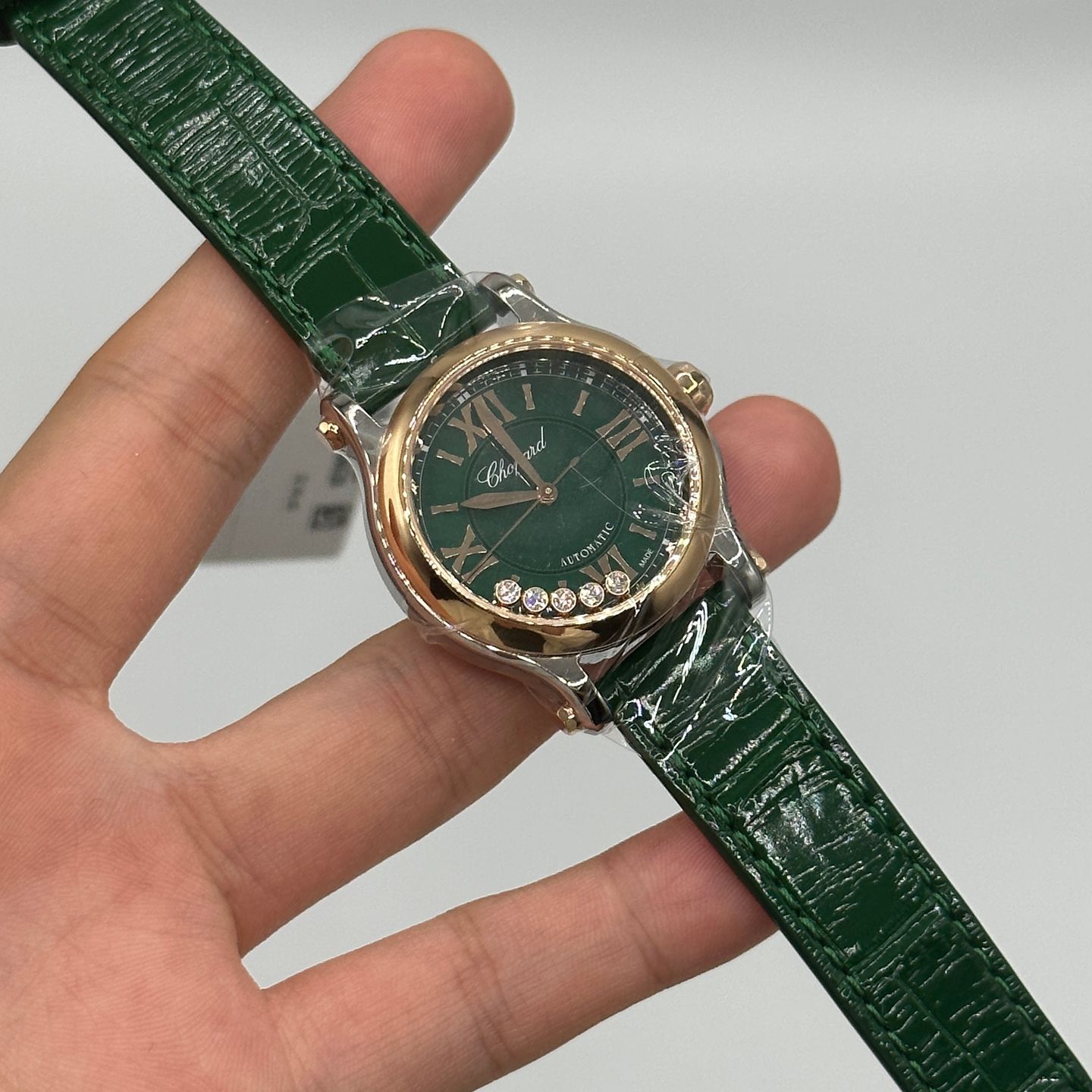 Chopard Happy Sport 278573-6032 (2024) - Green dial 30 mm Gold/Steel case (5/5)