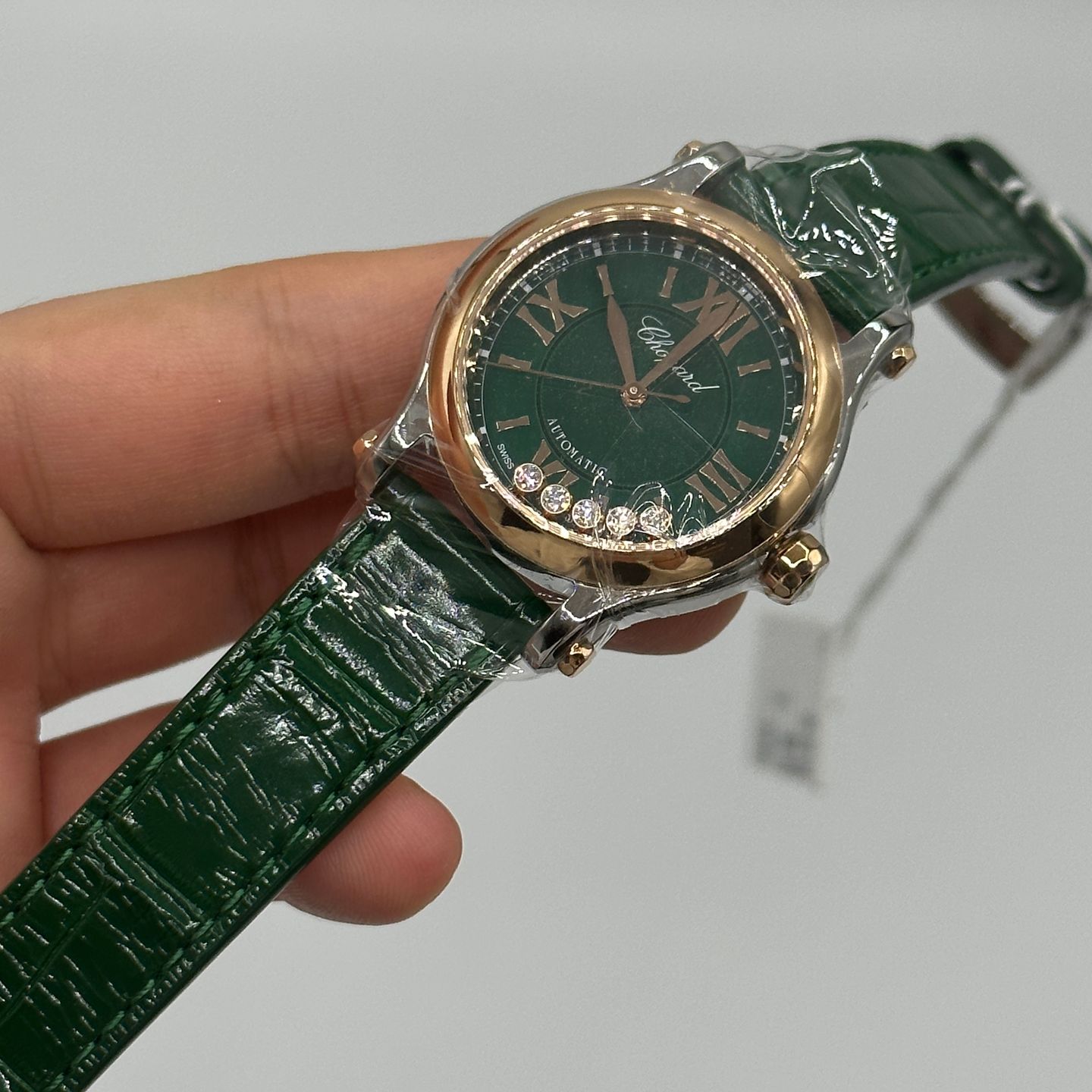 Chopard Happy Sport 278573-6032 (2024) - Green dial 30 mm Gold/Steel case (4/5)