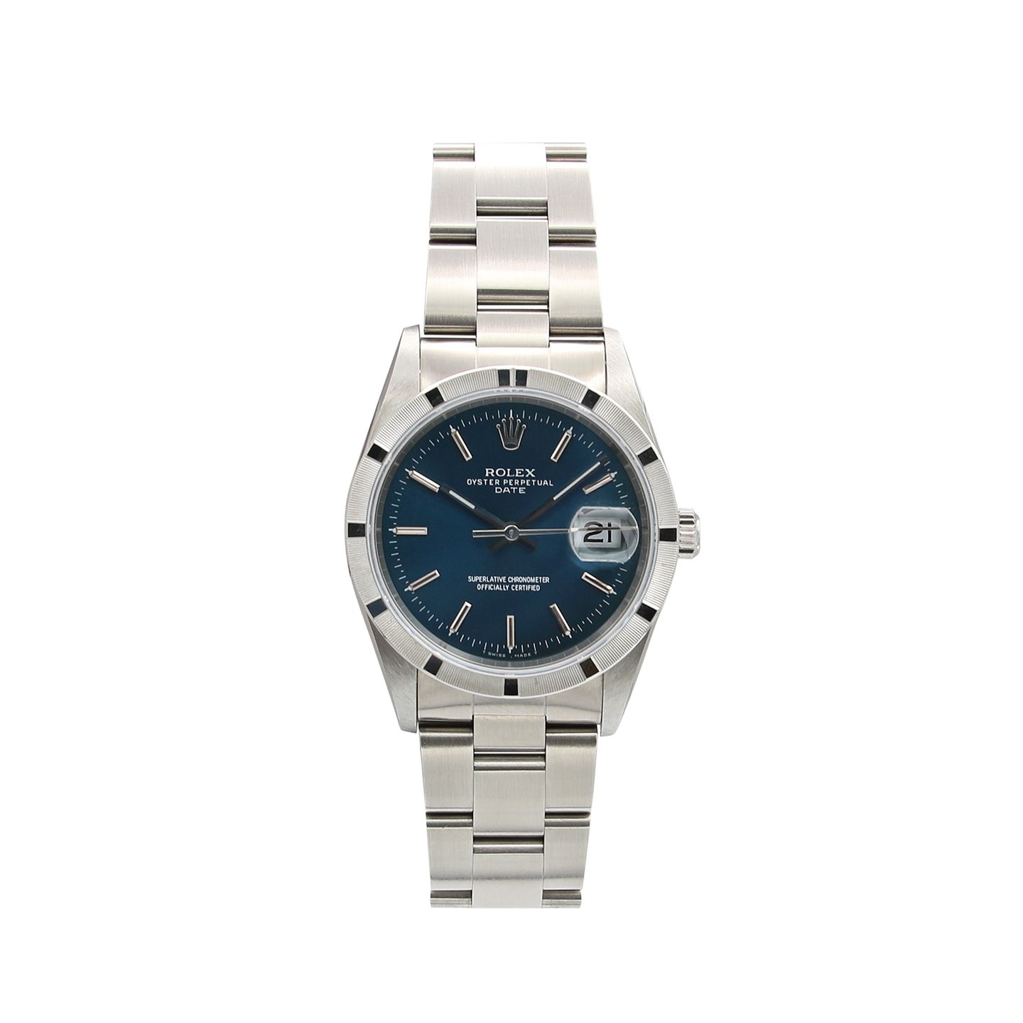 Rolex Oyster Perpetual Date 15210 (Onbekend (willekeurig serienummer)) - 34mm Staal (1/8)