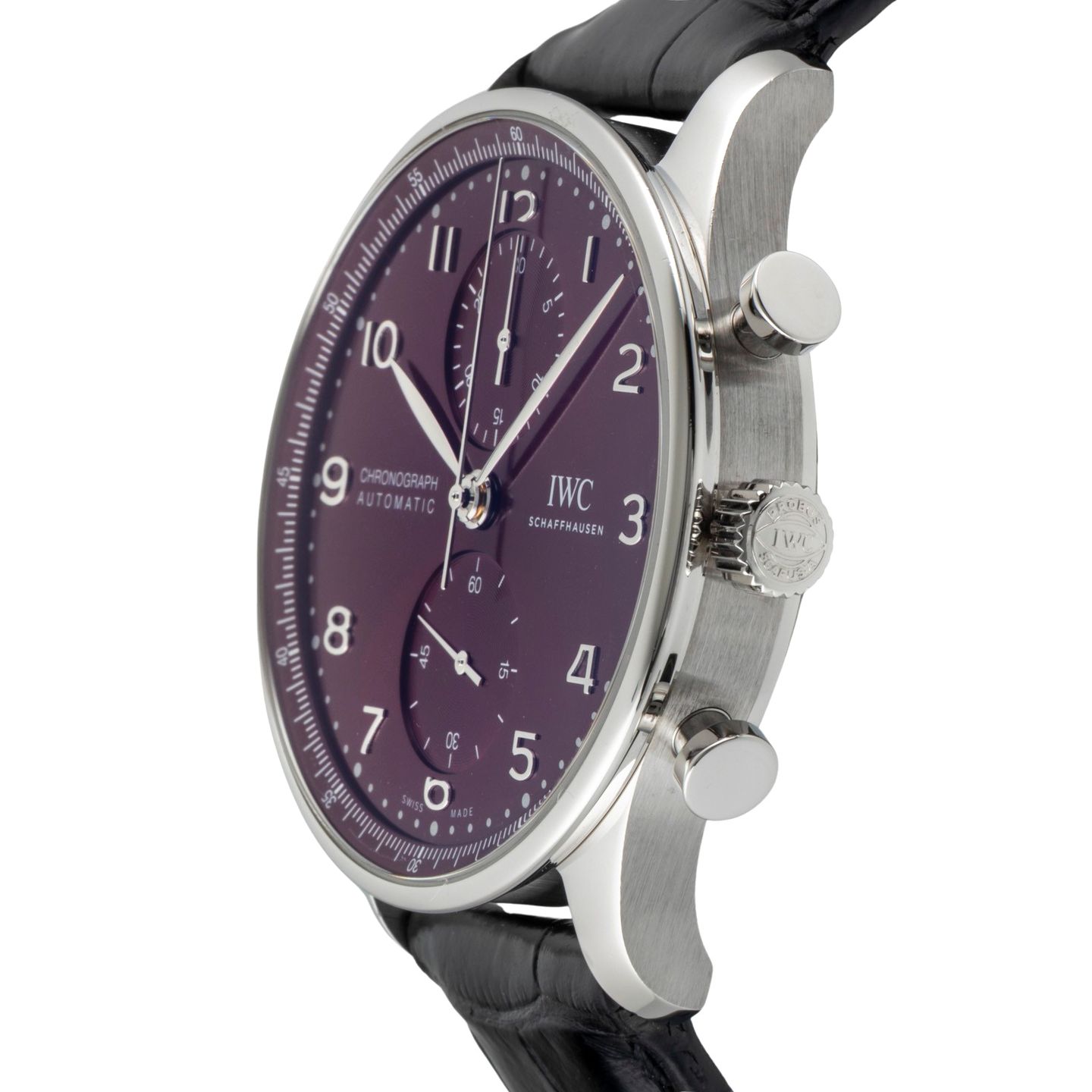 IWC Portuguese Chronograph IW371616 (Onbekend (willekeurig serienummer)) - Rood wijzerplaat 41mm Staal (6/8)