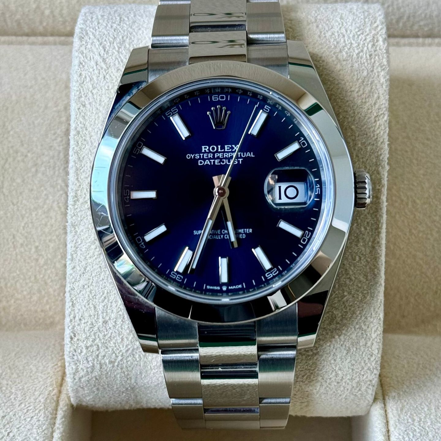 Rolex Datejust 41 126300 (2022) - Blue dial 41 mm Steel case (2/7)