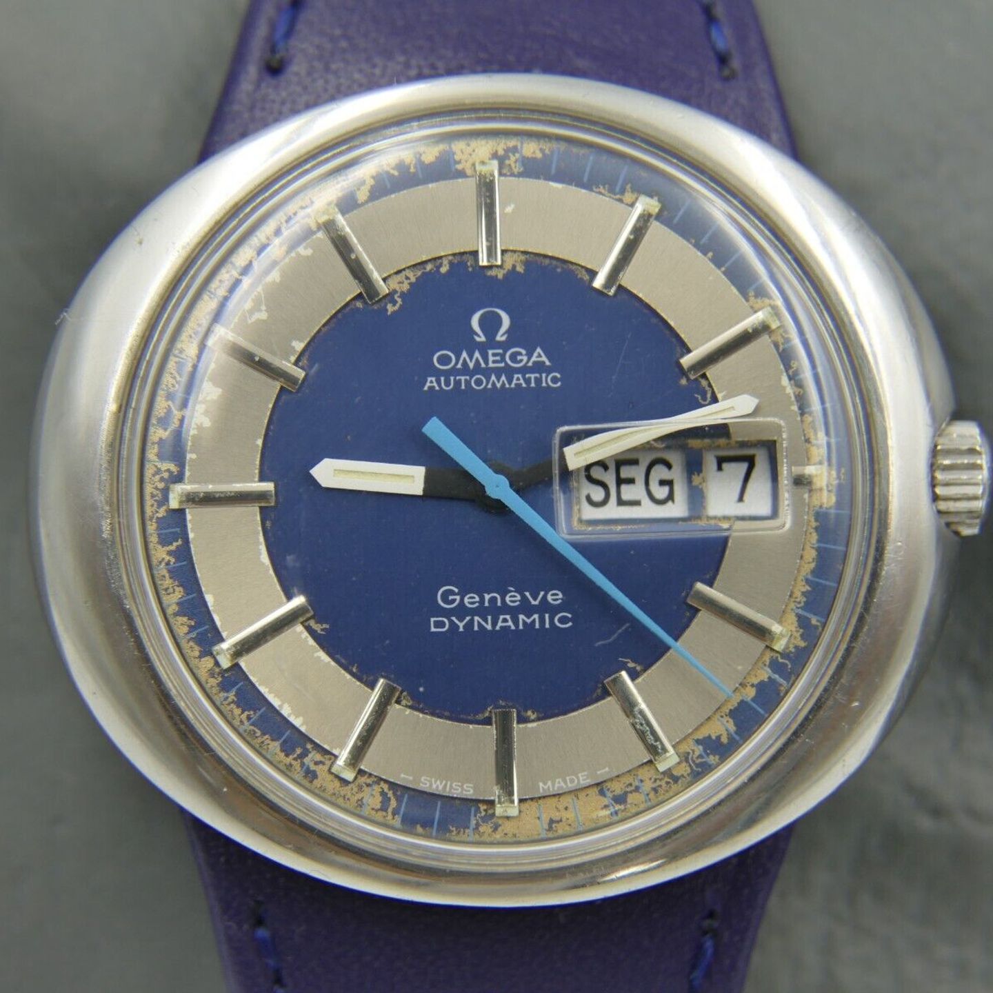 Omega Dynamic 166.108 (Onbekend (willekeurig serienummer)) - Blauw wijzerplaat 41mm Staal (15/16)