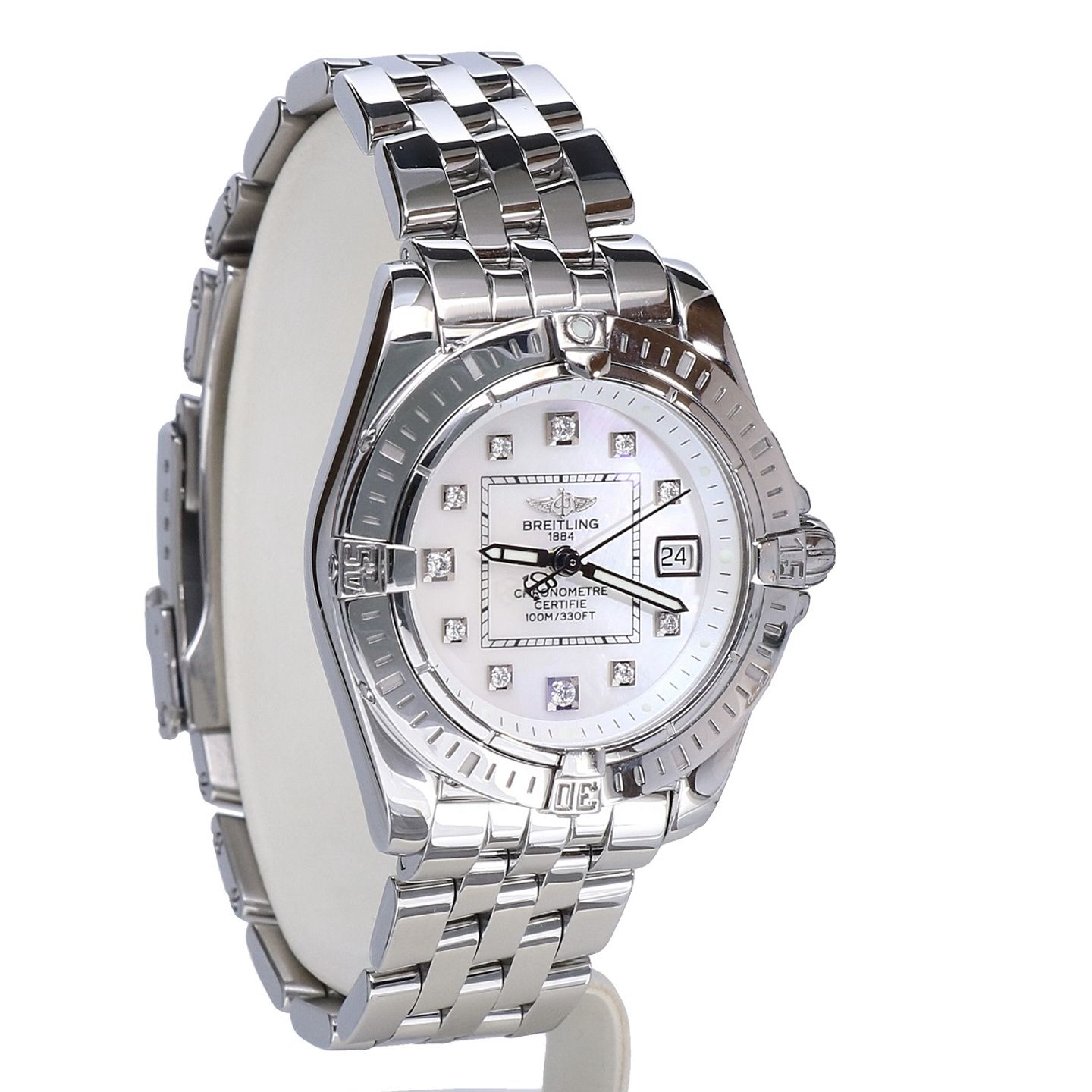 Breitling Cockpit Lady A71356 (2008) - Pearl dial 32 mm Steel case (2/7)