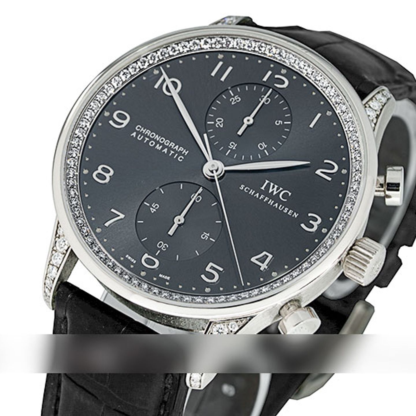 IWC Portuguese Chronograph IW371439 (2006) - Grijs wijzerplaat 41mm Witgoud (2/5)