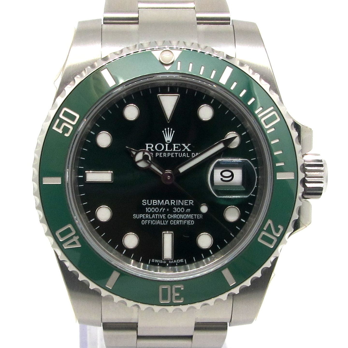 Rolex Submariner Date 116610LV (2015) - Groen wijzerplaat 40mm Staal (1/6)