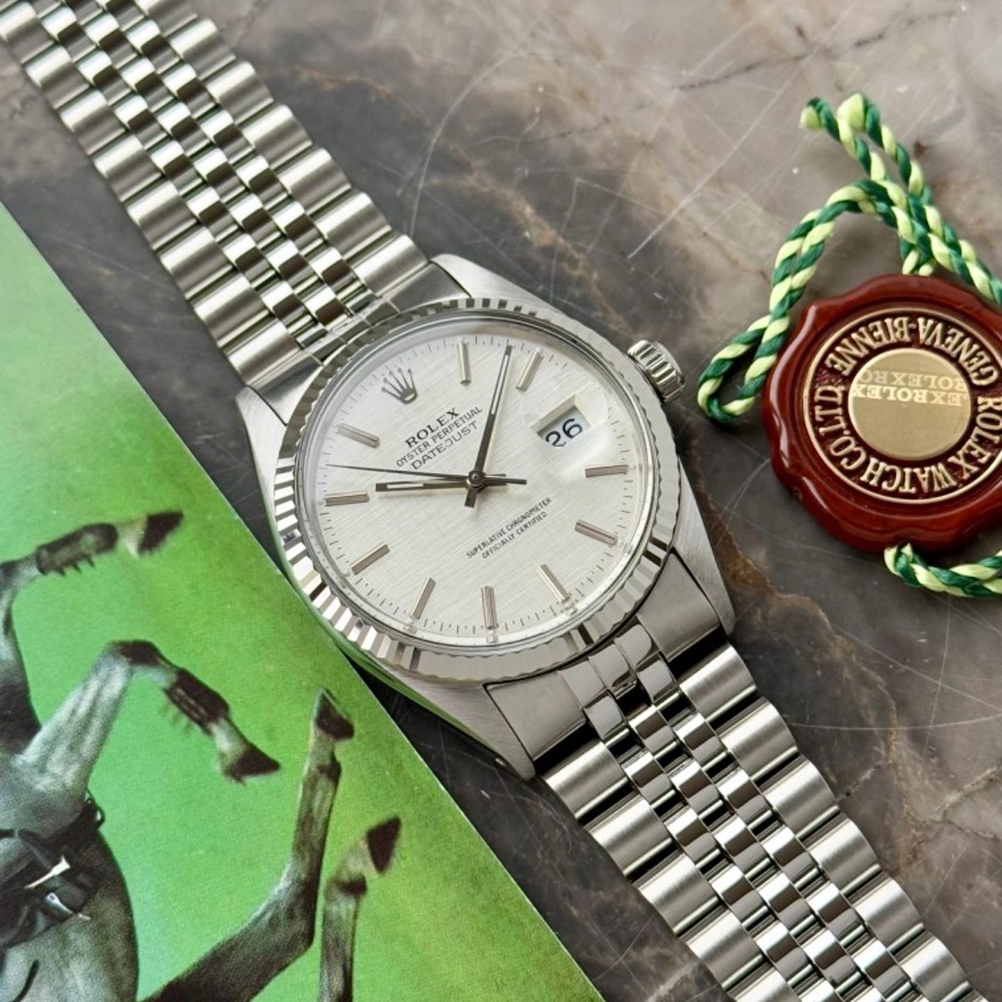 Rolex Datejust 36 16014 (1980) - Zilver wijzerplaat 36mm Staal (1/8)