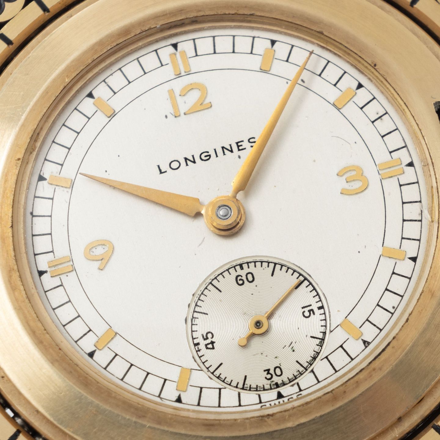 Longines Pocket watch Unknown (Unknown (random serial)) - Silver dial 41 mm Yellow Gold case (4/8)