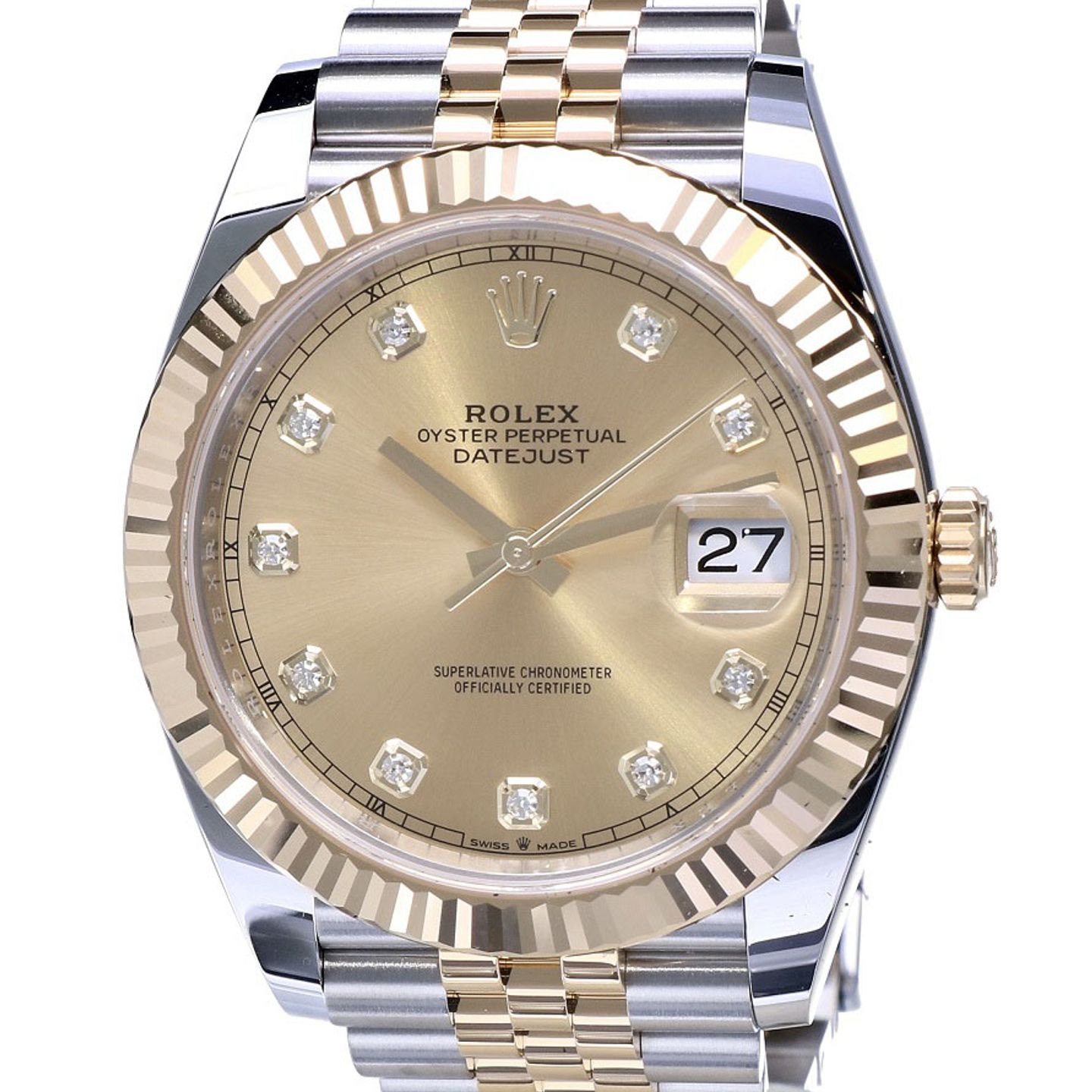 Rolex Datejust 41 126333 (2023) - Champagne wijzerplaat 41mm Goud/Staal (1/8)