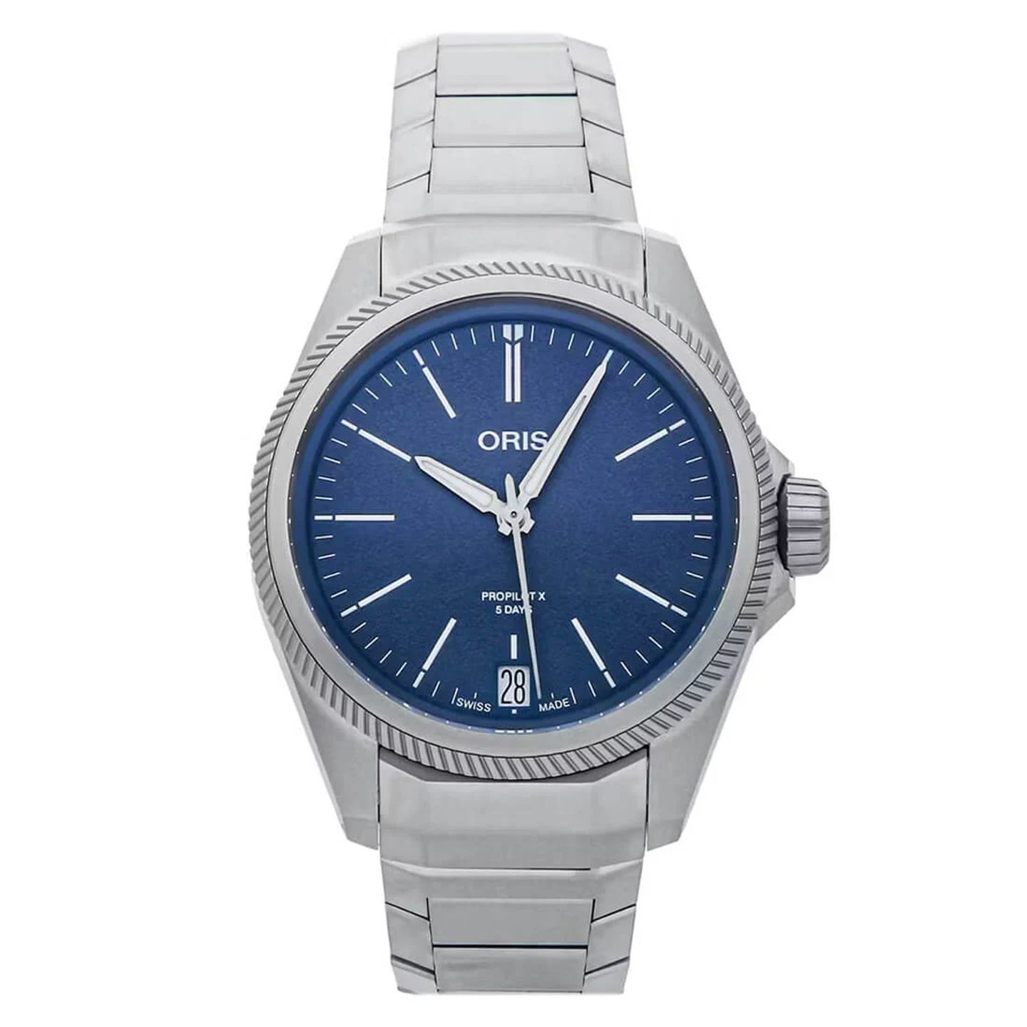 Oris Big Crown ProPilot 01 400 7778 7155-07 7 20 01TLC (2023) - Blauw wijzerplaat 39mm Titanium (3/3)