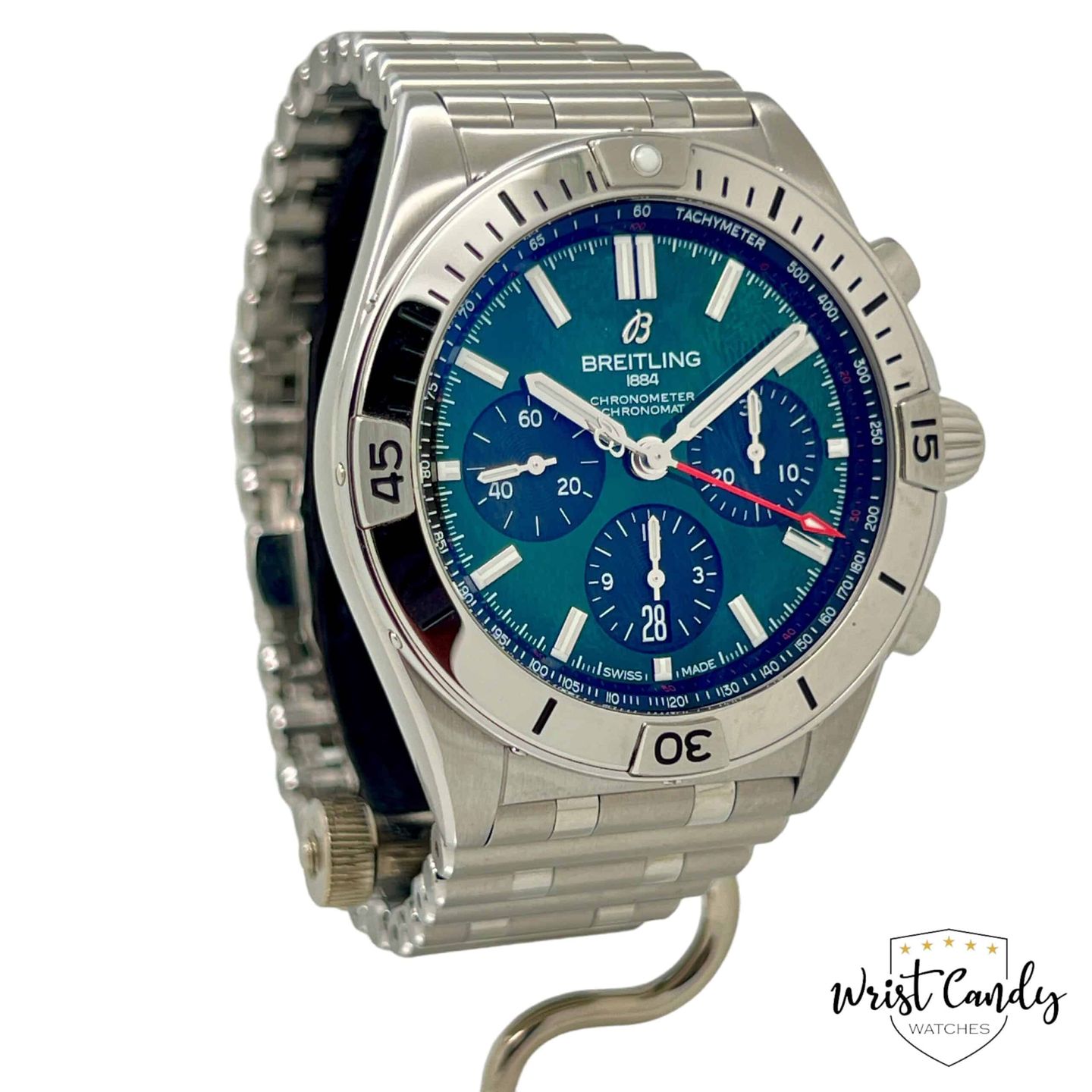 Breitling Chronomat 42 AB0134101L1A1 (2024) - Groen wijzerplaat 42mm Staal (3/8)