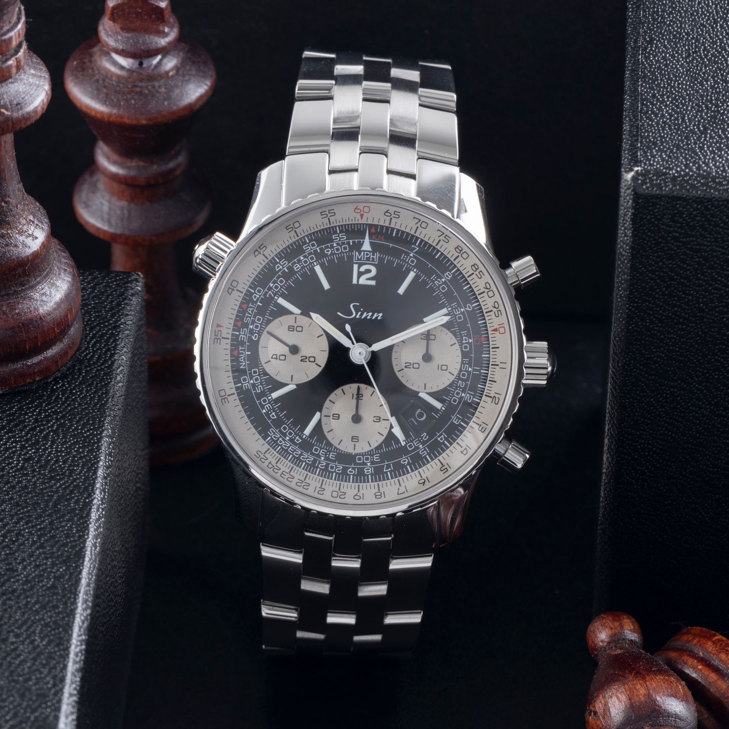 Sinn 903 903.040 (2021) - Zwart wijzerplaat 41mm Staal (1/8)