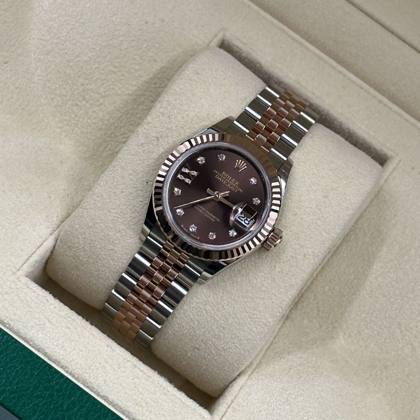 Rolex Lady-Datejust 279171 (2024) - Brown dial 28 mm Steel case (8/8)