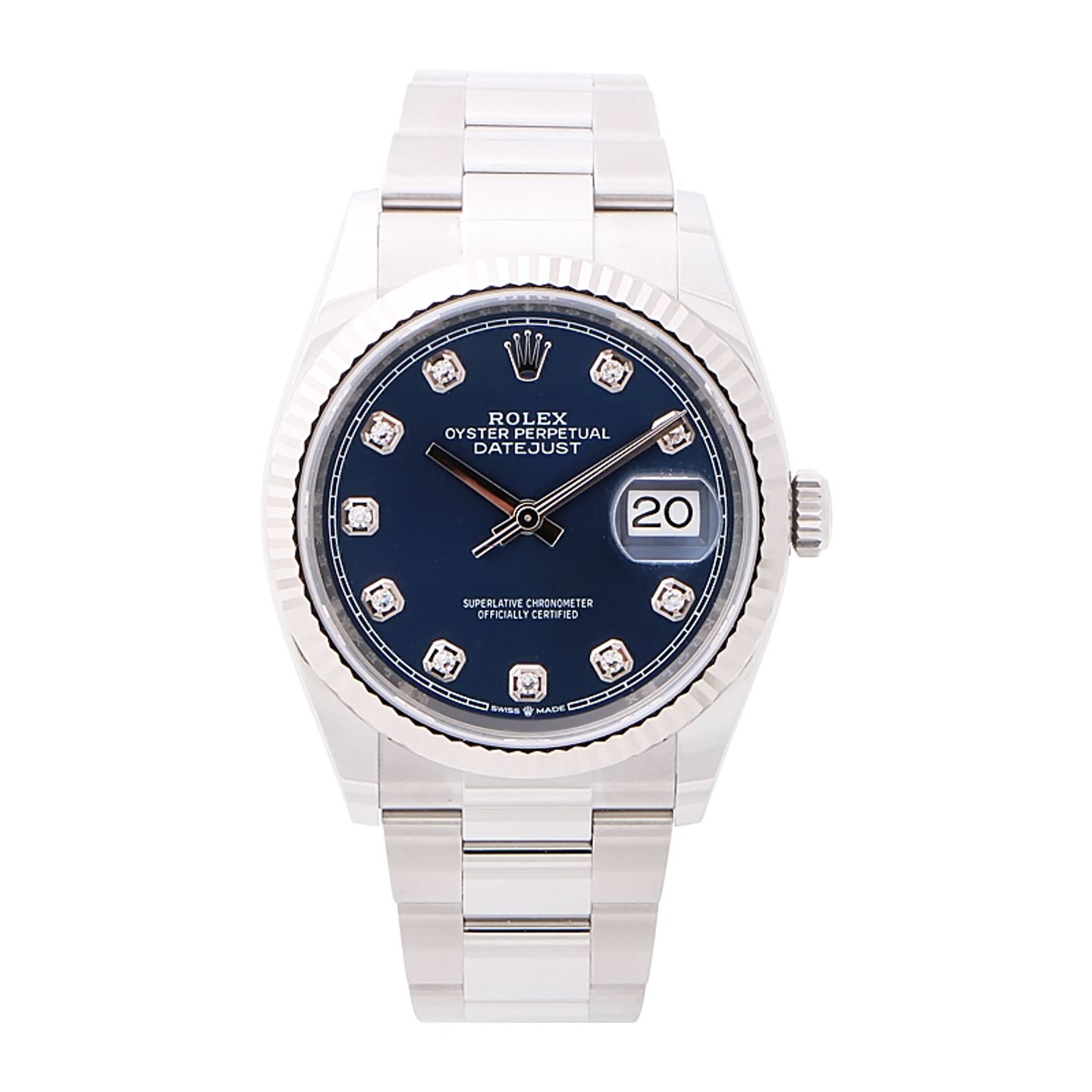 Rolex Datejust 36 126234 (2024) - Blauw wijzerplaat 36mm Staal (1/4)