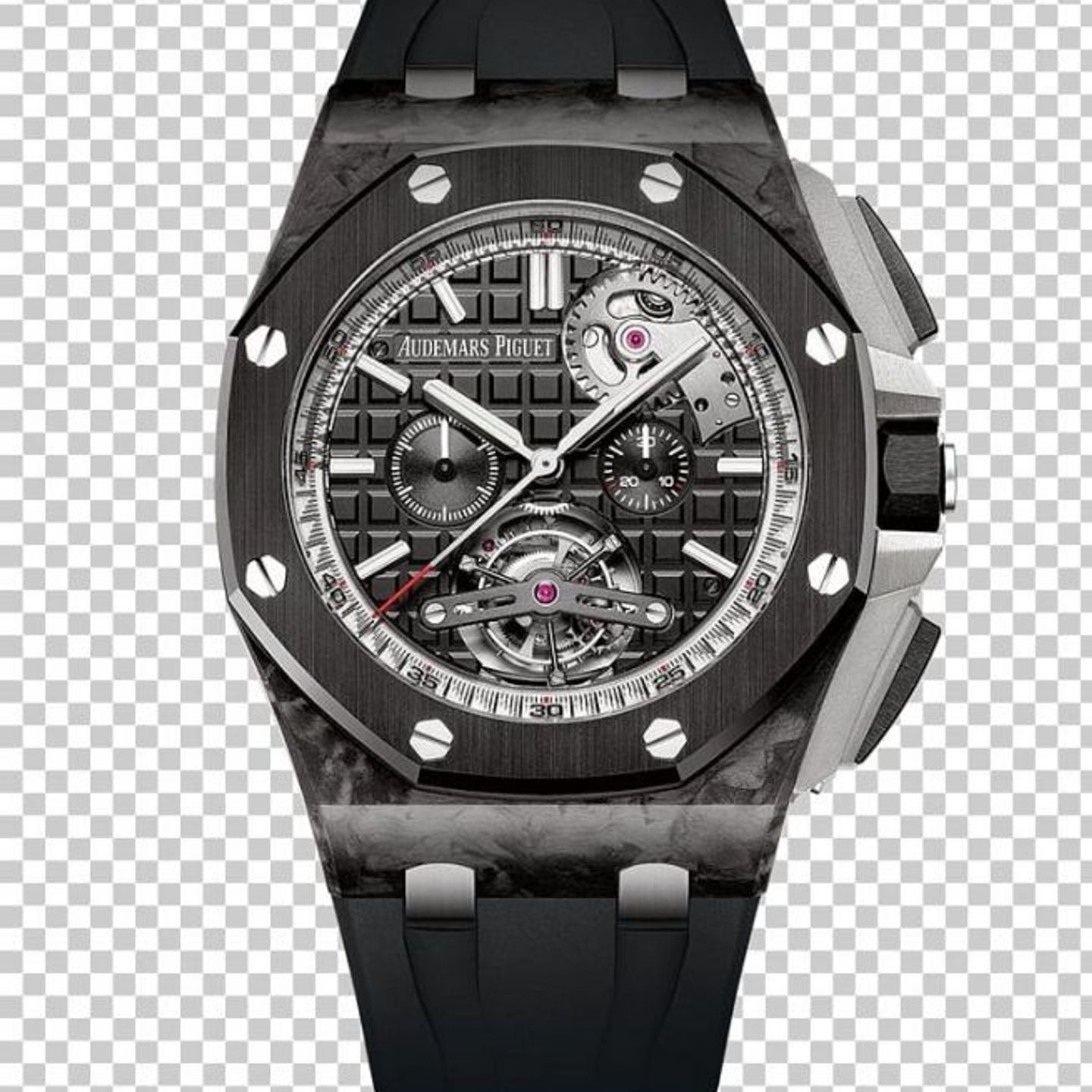 Audemars Piguet Royal Oak Offshore Tourbillon Chronograph 26550AU.OO.A002CA.01 (Unknown (random serial)) - Black dial 44 mm Carbon case (1/1)