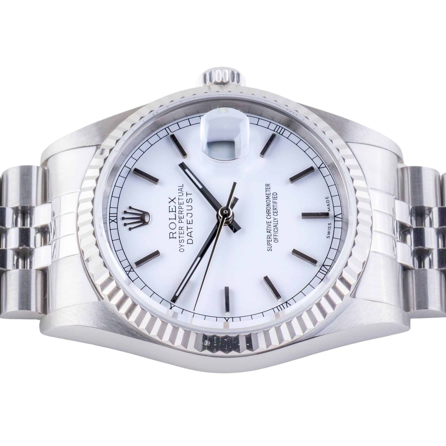 Rolex Datejust 36 16234 (1997) - White dial 36 mm Steel case (5/8)