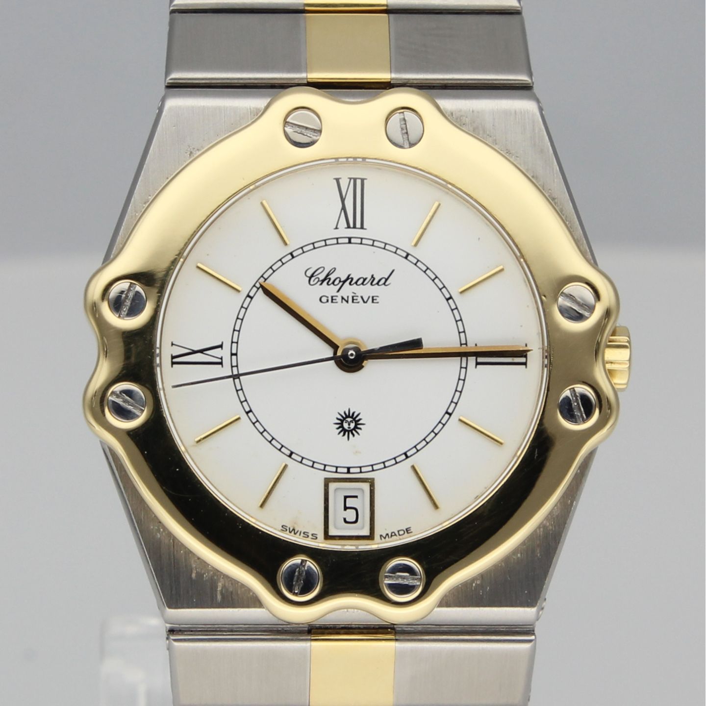 Chopard St. Moritz 8047 (Unknown (random serial)) - White dial 32 mm Steel case (3/8)