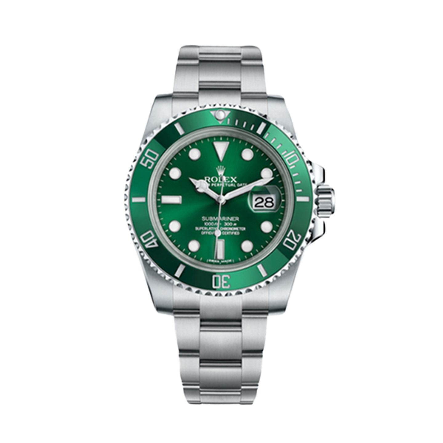 Rolex Submariner Date 116610LV (2016) - Green dial 40 mm Steel case (1/8)