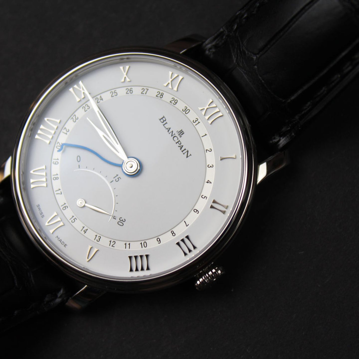 Blancpain Villeret Ultra-Slim 6653Q-1127-55B (2024) - Wit wijzerplaat 40mm Staal (2/2)