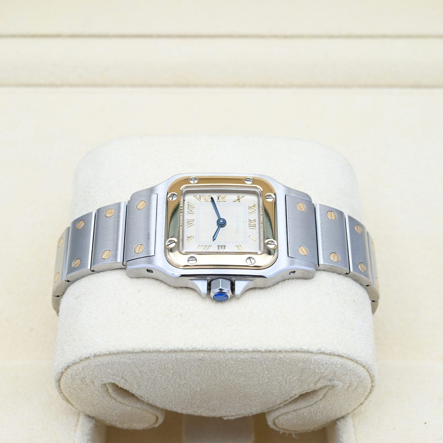 Cartier Santos Galbée 1567 (Unknown (random serial)) - White dial 24 mm Gold/Steel case (4/8)