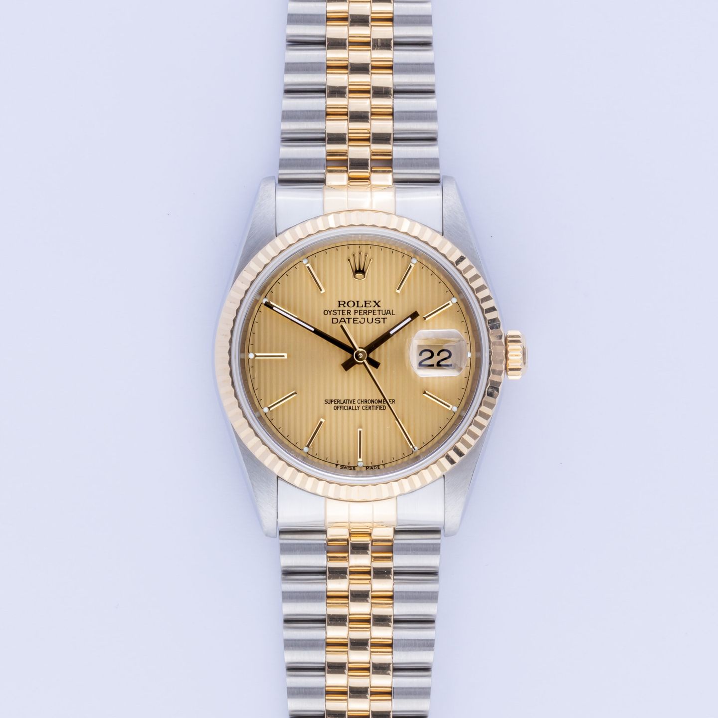 Rolex Datejust 36 16233 (2001) - Champagne dial 36 mm Gold/Steel case (3/7)