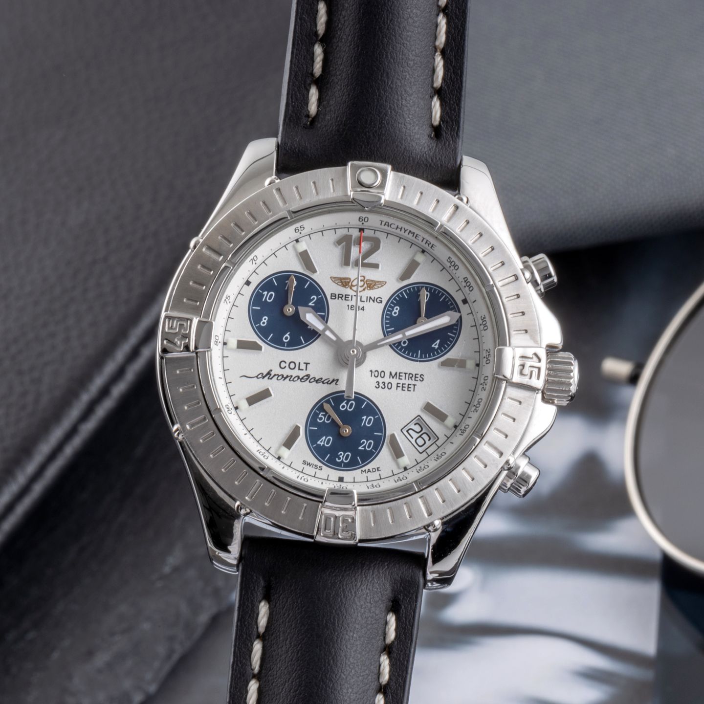 Breitling Colt A53050 (2000) - 38mm Staal (3/8)