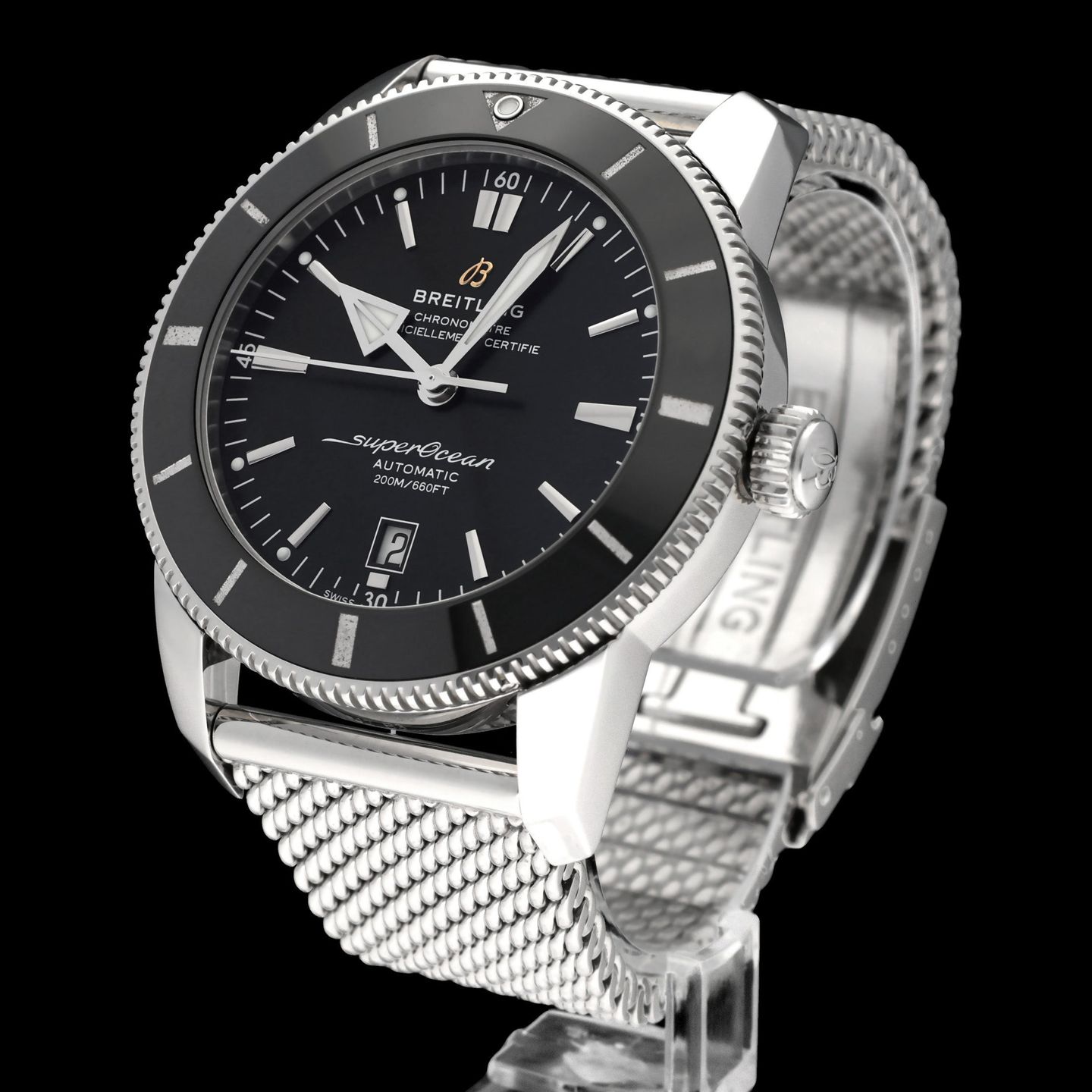 Breitling Superocean Heritage II 46 AB2020 (2019) - Black dial 46 mm Steel case (2/8)