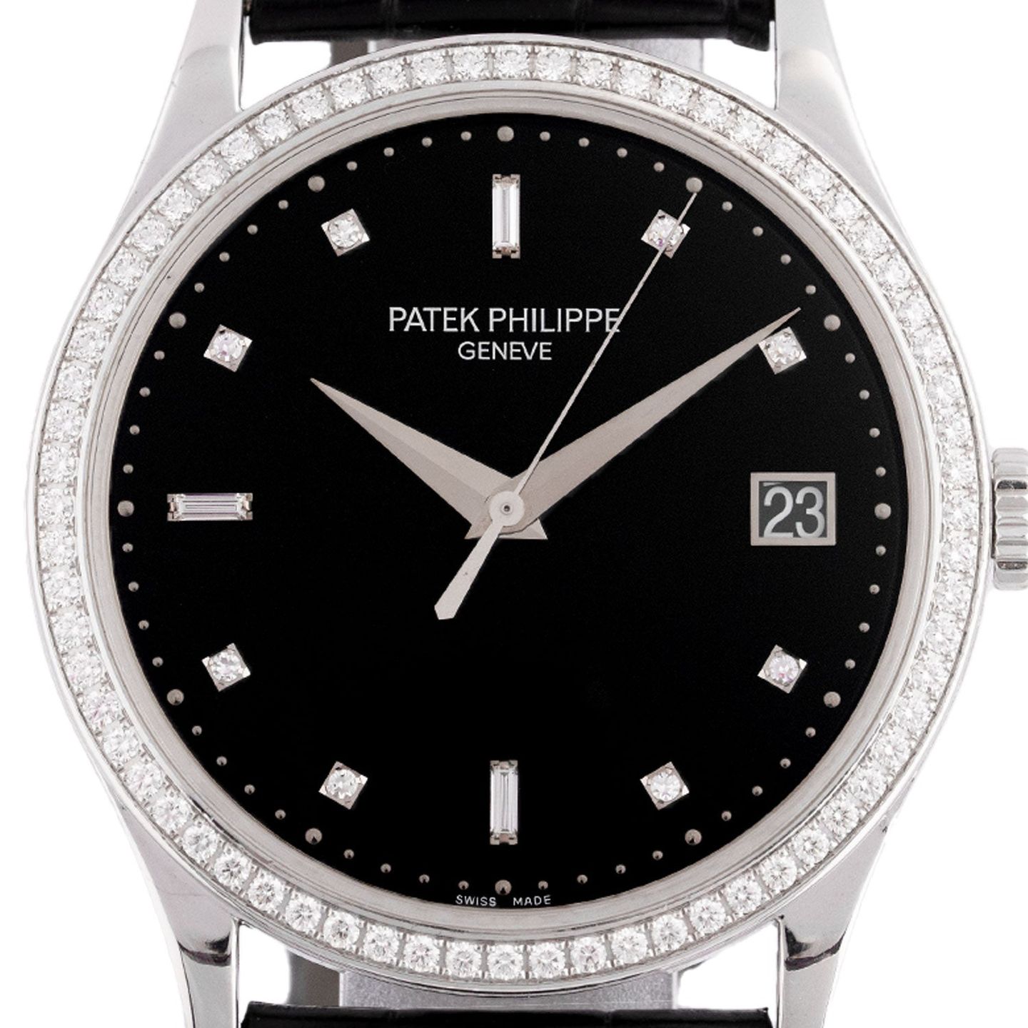 Patek Philippe Calatrava 5297G-001 (2012) - Zwart wijzerplaat 38mm Witgoud (2/8)