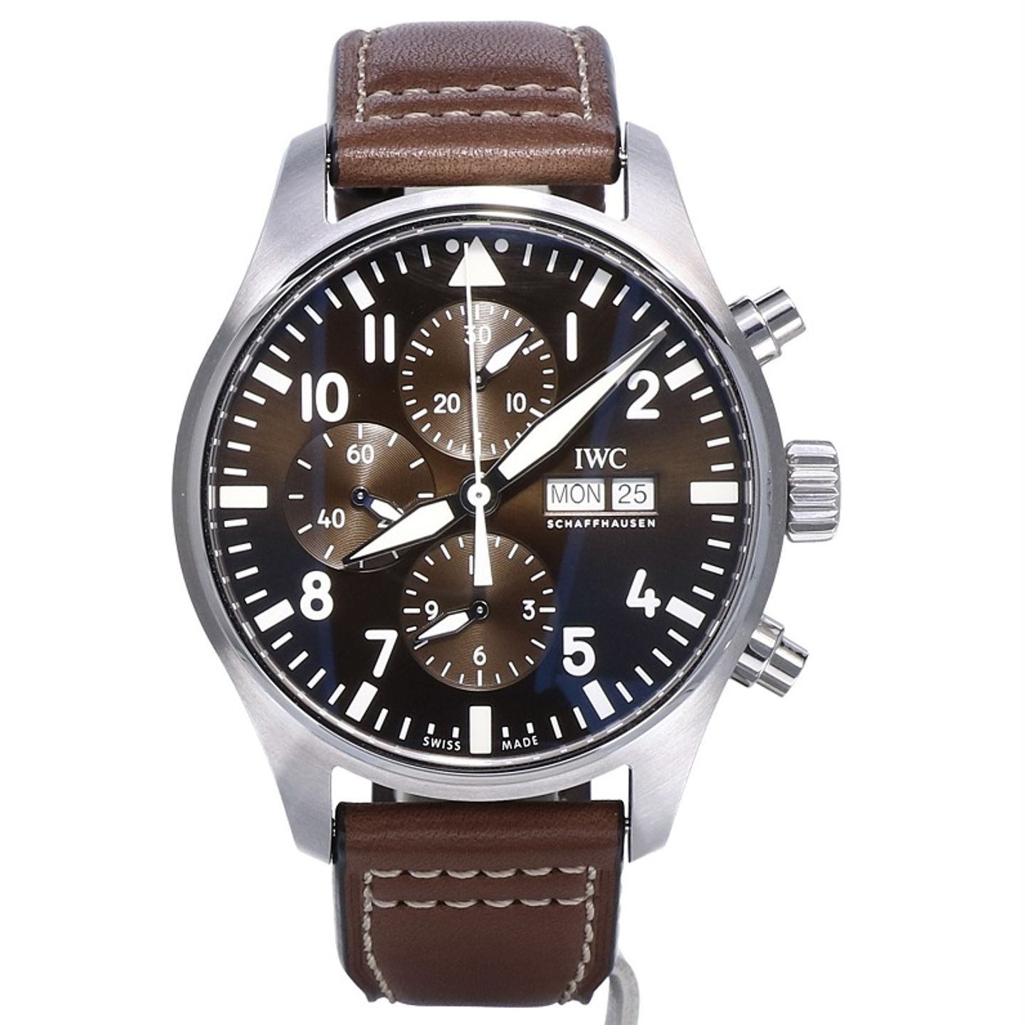 IWC Pilot Chronograph IW377713 (2022) - Brown dial 43 mm Steel case (4/8)