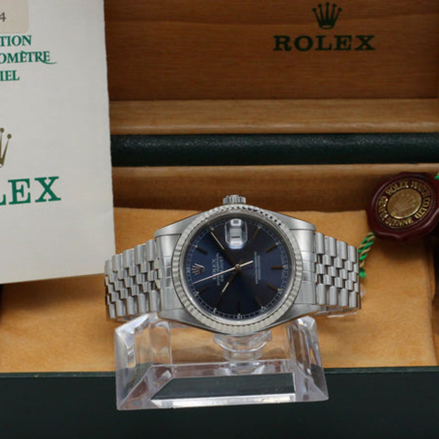 Rolex Datejust 36 16234 (1996) - Blue dial 36 mm Steel case (8/8)