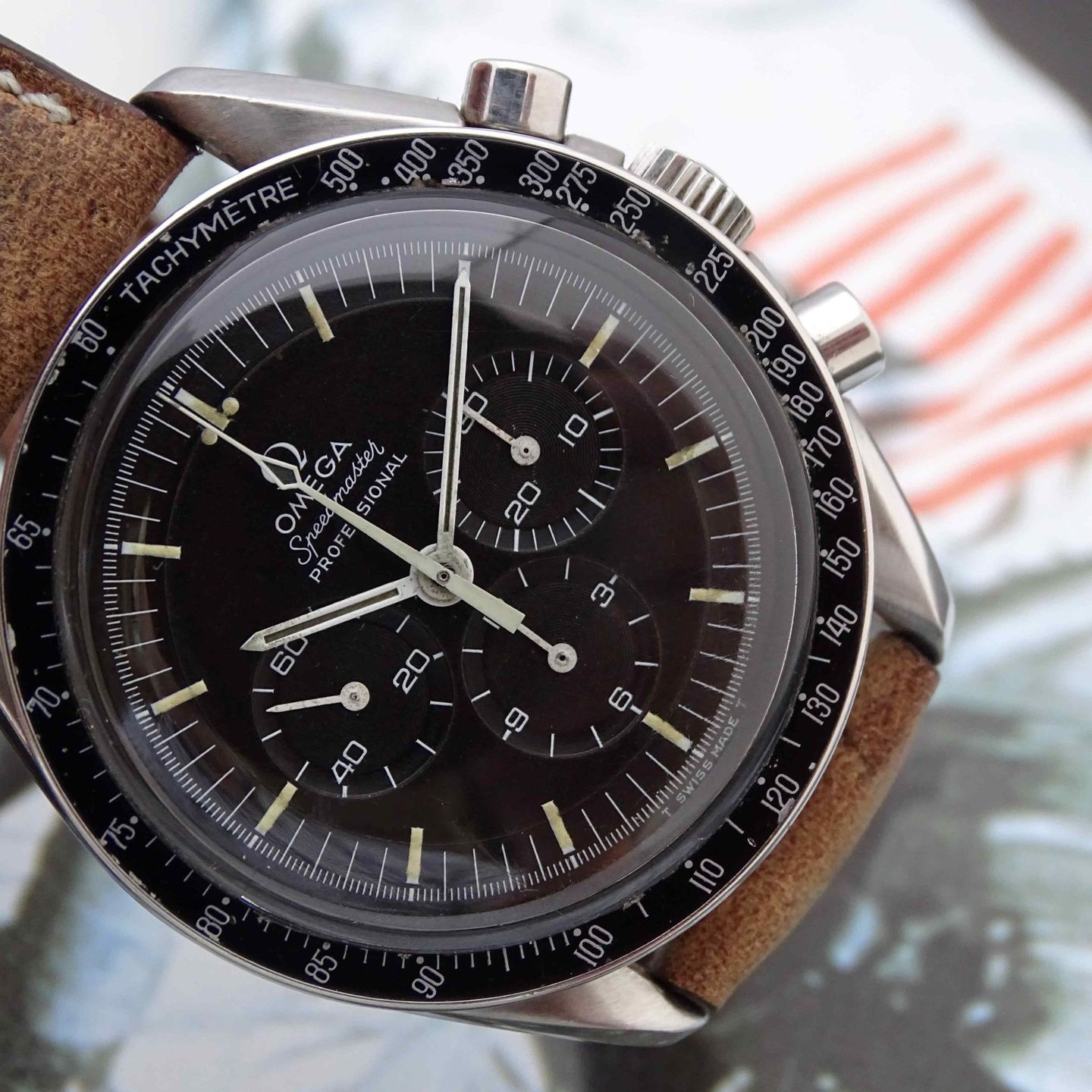 Omega Speedmaster Professional Moonwatch 145.022 (1969) - Black dial 42 mm Steel case (6/8)