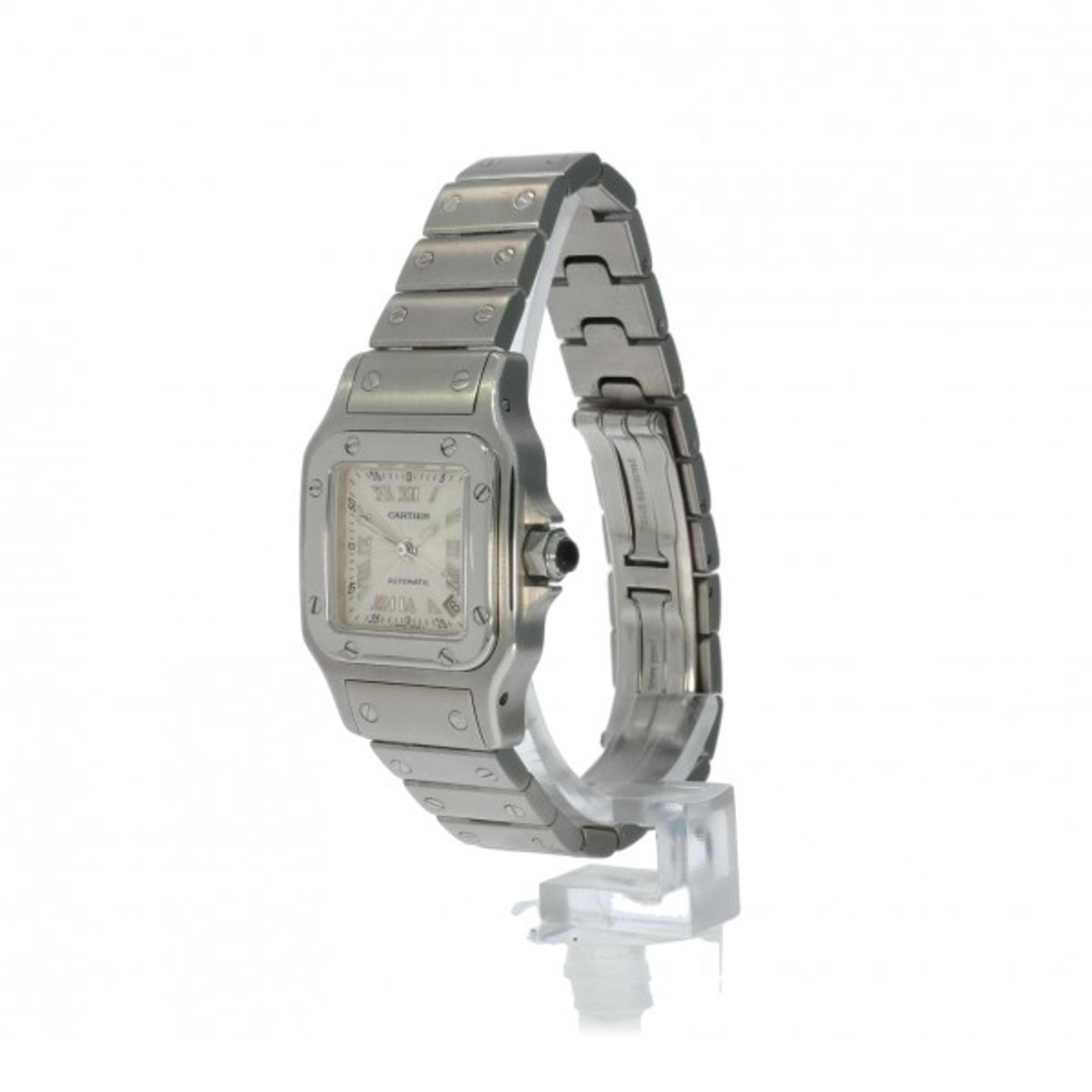 Cartier Santos Galbée 2423 (2001) - Wit wijzerplaat 24mm Staal (2/5)